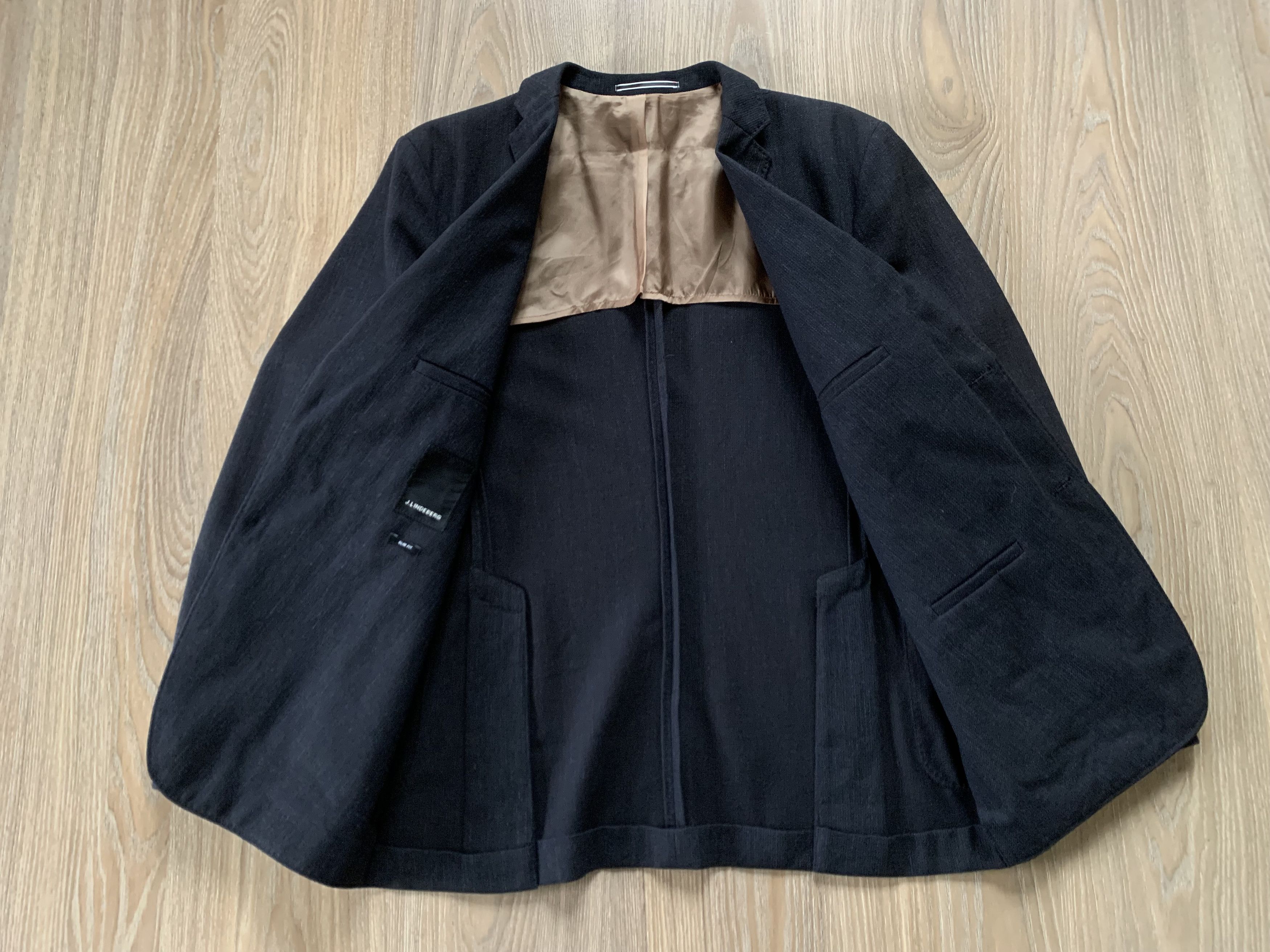 J.Lindeberg × Vintage J.Lindeberg Navy Blue Casual Linen Blazer Size 52R - 4 Thumbnail