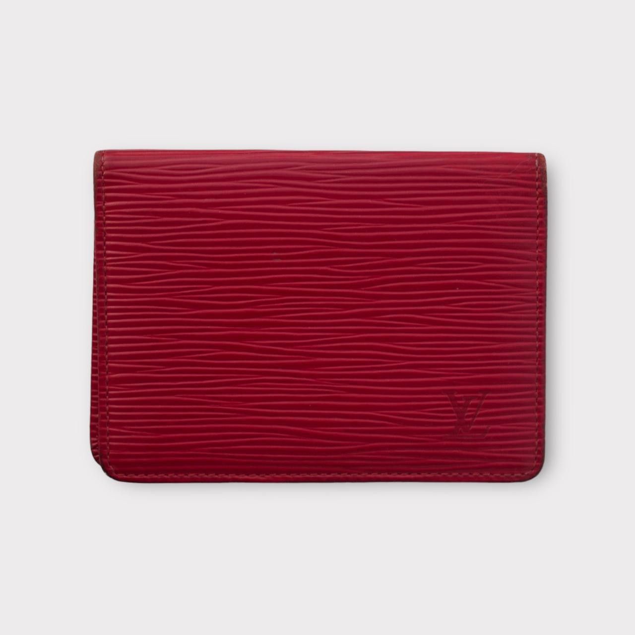 image of Louis Vuitton 2000S Red Epi Leather Cardholder, Women's