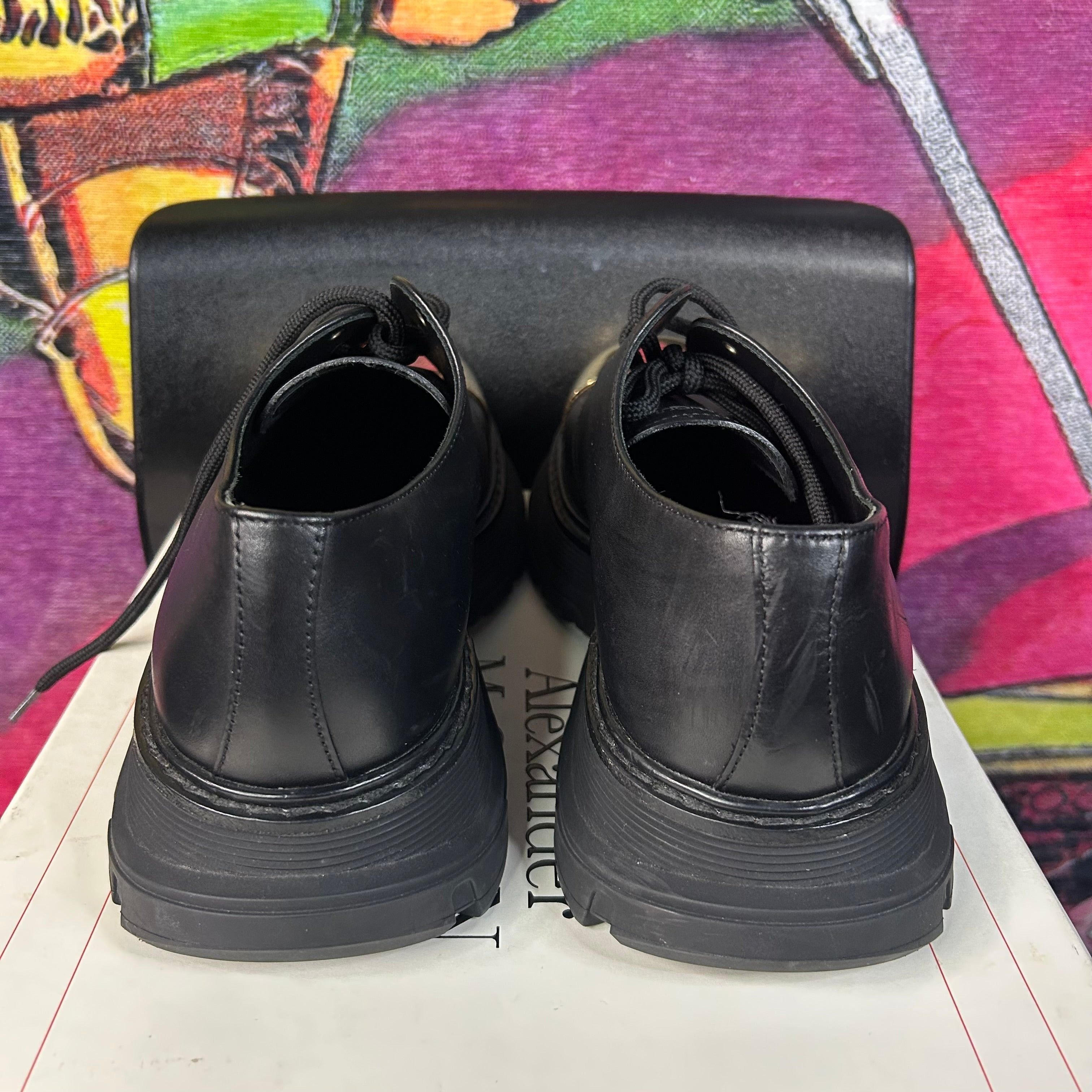 Alexander McQueen Alexander McQueen Calfskin Gold Toe Derby Black Size 41 / 8 Size US 8 / EU 41 - 4 Thumbnail