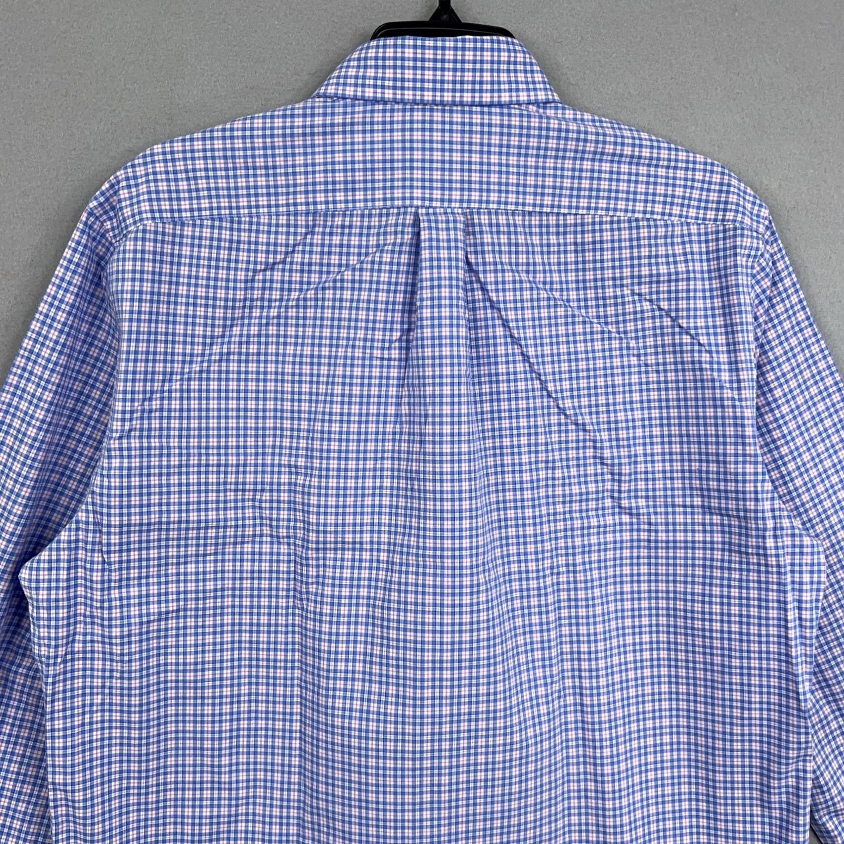 Ralph Lauren Lauren Ralph Lauren Shirt Mens Large Blue Plaid Button-Down Stretch Black Label Shirt Size US L / EU 52-54 / 3 - 7 Thumbnail