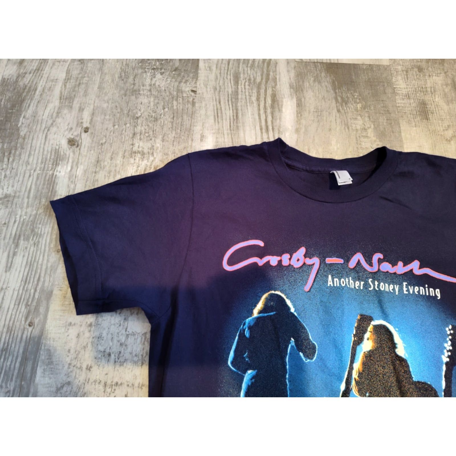 American Apparel VINTAGE Crosby-Nash Band Tour T-Shirt Official 2011 Dark Blue Short Sleeve Mens S Small VGUC Size US S / EU 44-46 / 1 - 5 Thumbnail