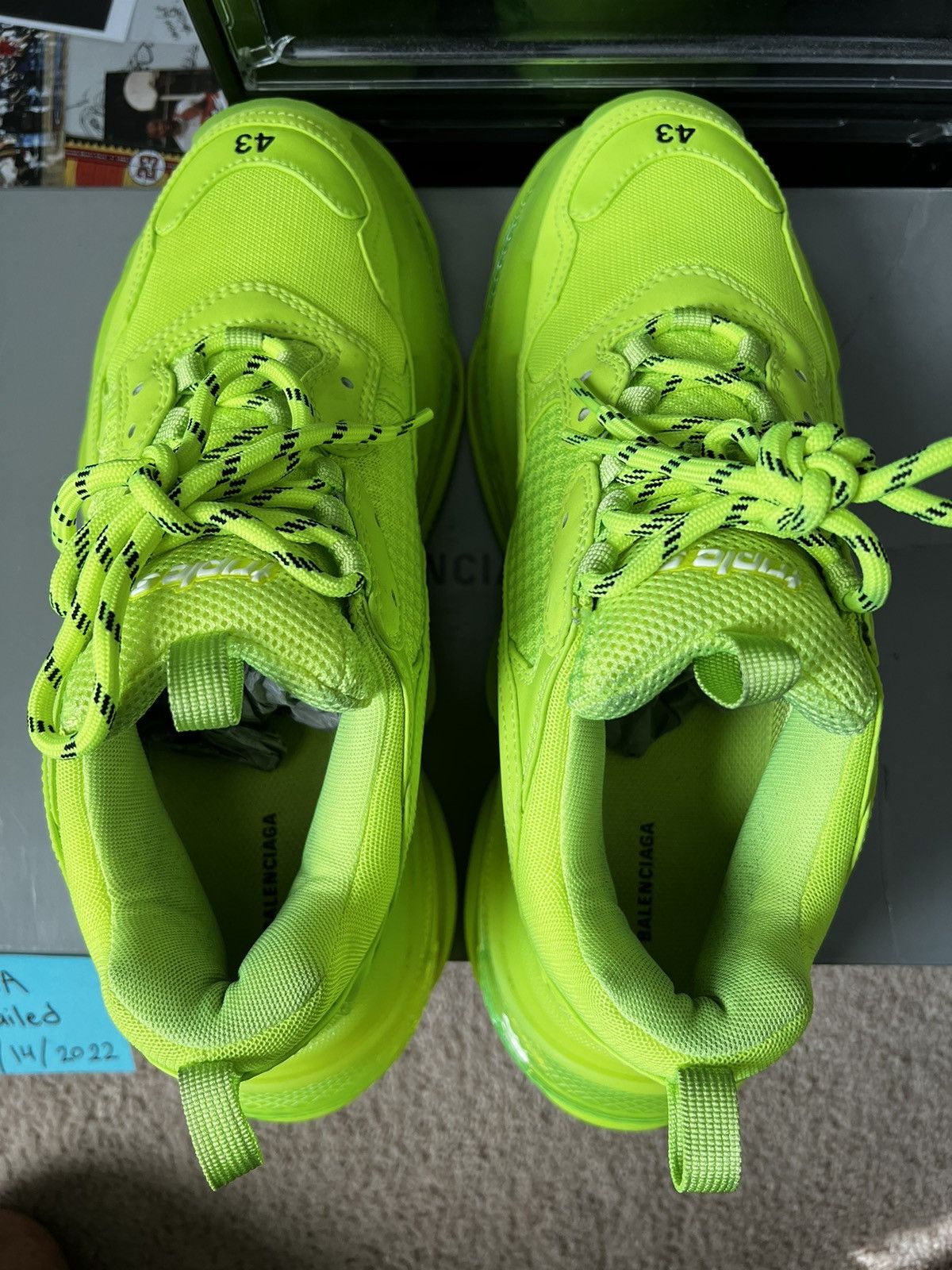 Balenciaga Balenciaga Triple S Lime Green Size US 10 / EU 43 - 4 Thumbnail