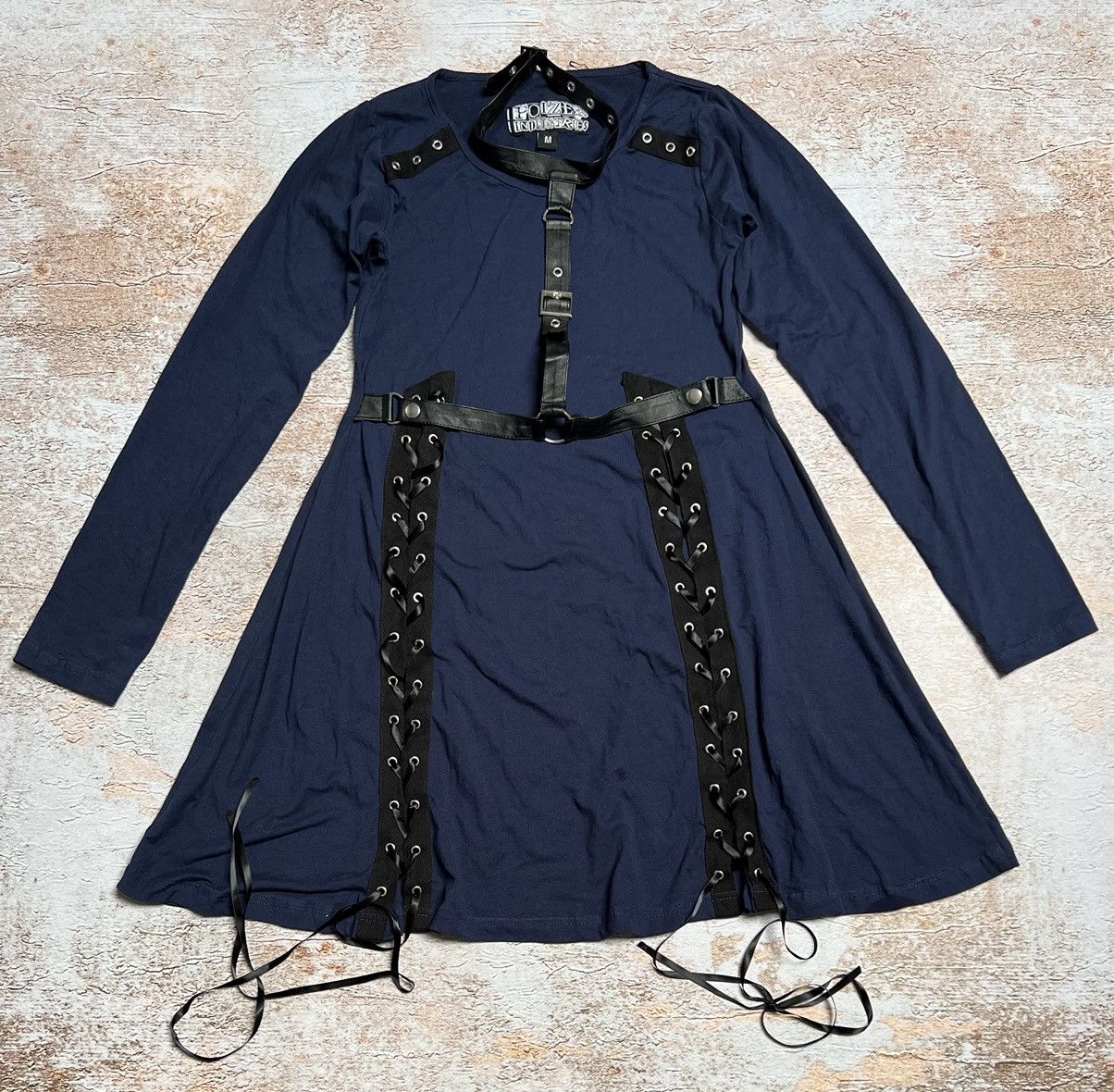 If Six Was Nine Vintage gothic flare dress with straps and choker Size M / US 6-8 / IT 42-44 - 1 Thumbnail