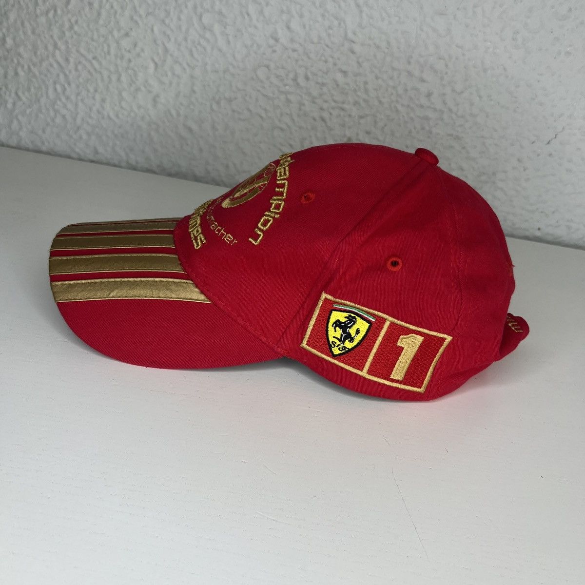 Ferrari × Formula 1 × Vintage Ferrari f1 world champion 6 Cap Hat Michael Schumacher Logo Size ONE SIZE - 3 Thumbnail