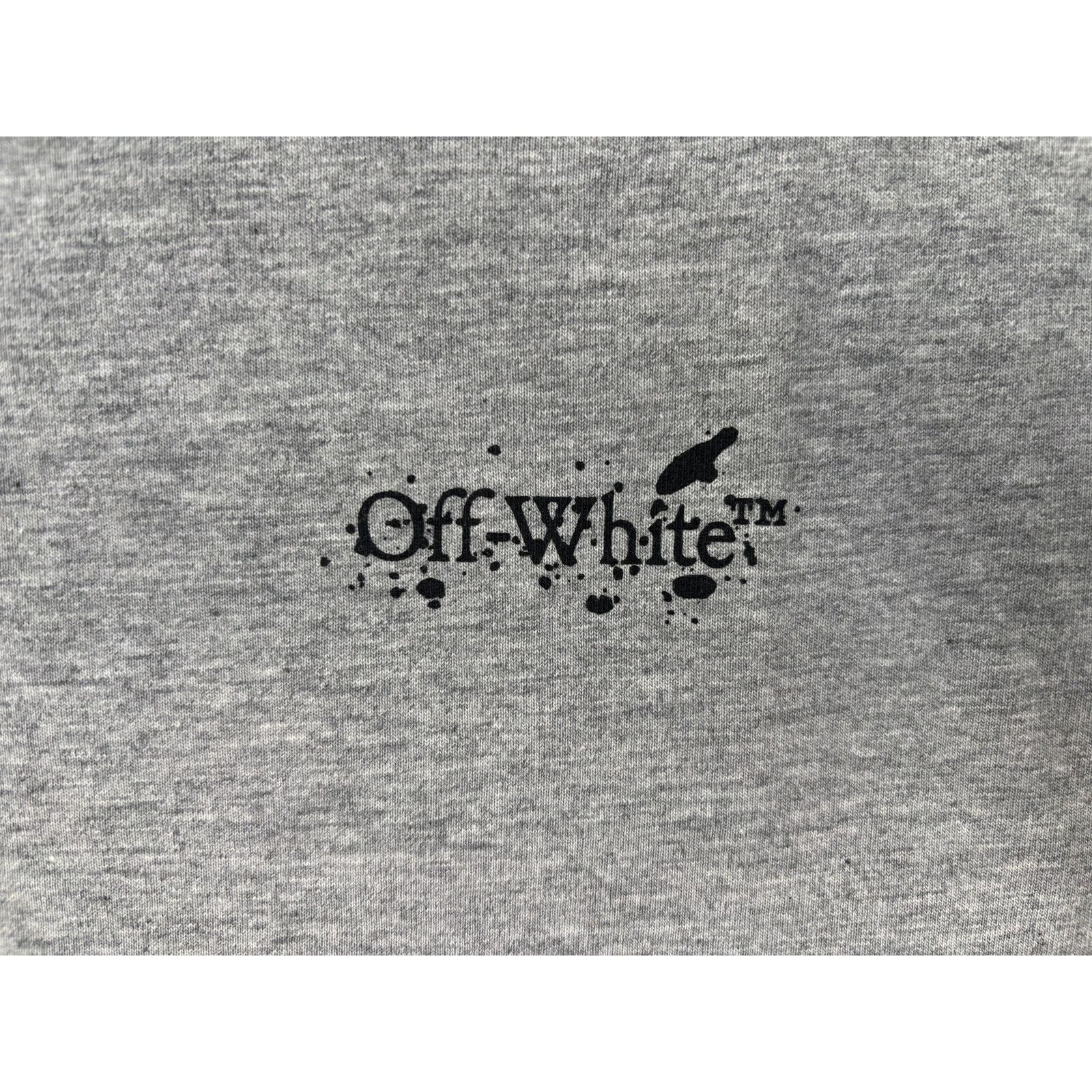 Off-White OFF-WHITE "Paint Splatter Arrows" Grey T-Shirt Size Medium Size US M / EU 48-50 / 2 - 6 Thumbnail
