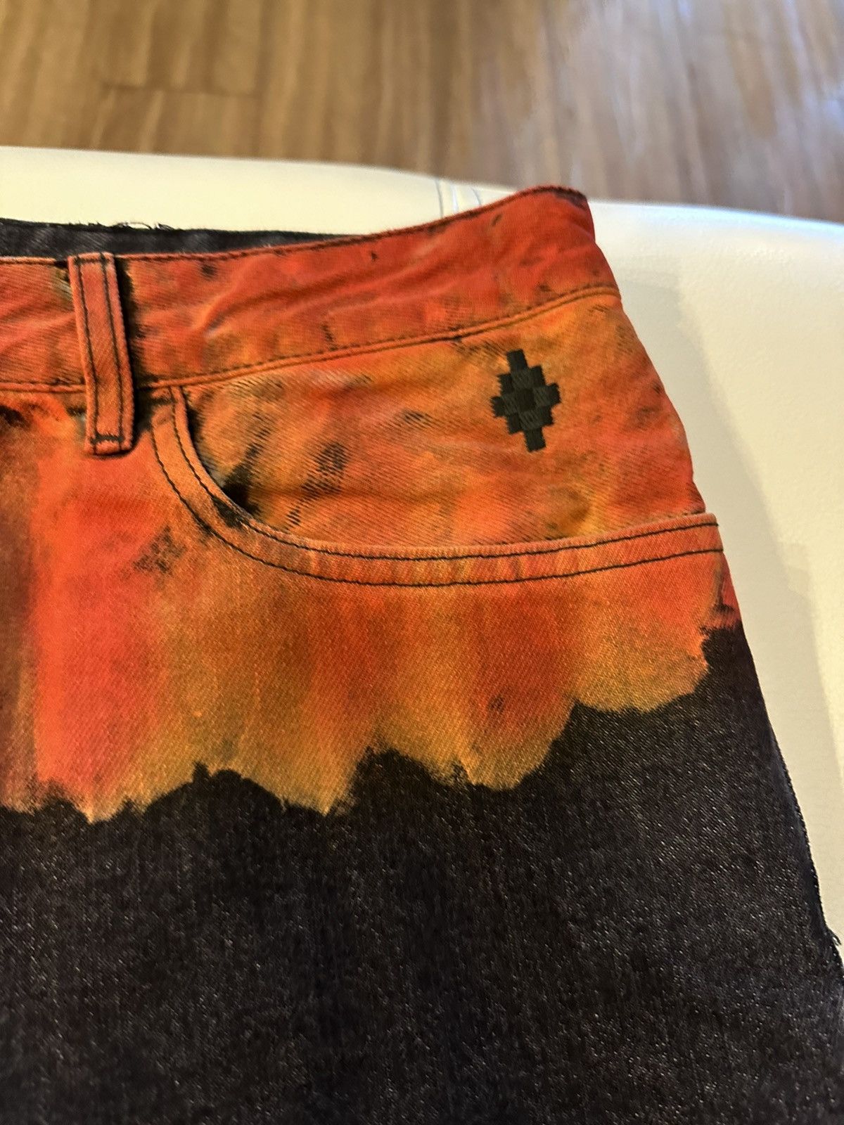 Marcelo Burlon Marcelo Burlon County of Milan Flame Print Jeans Size US 38 / EU 54 - 6 Thumbnail