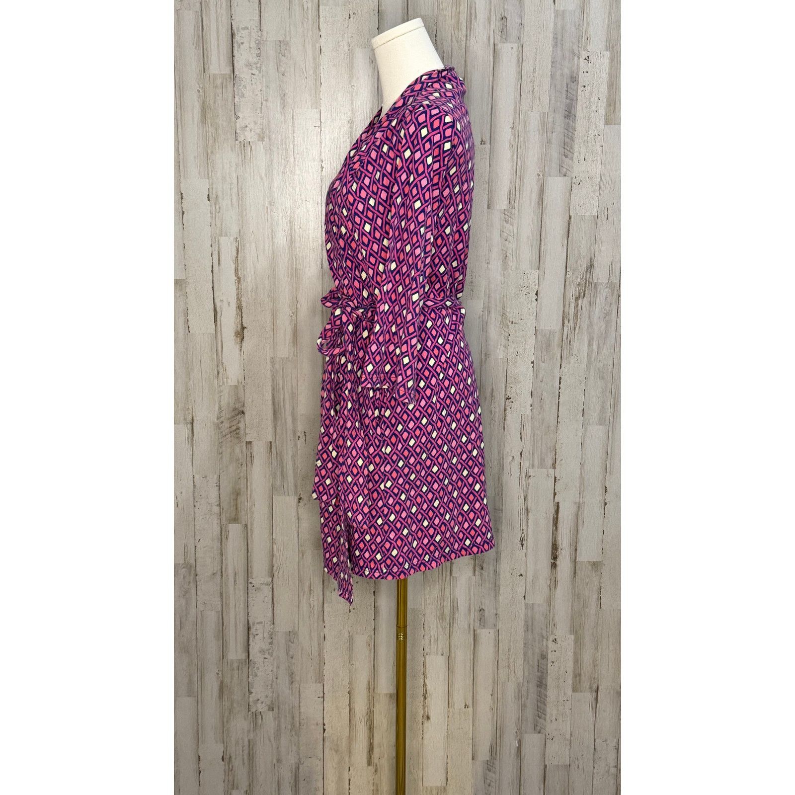 Vera Bradley Vera Bradley Women's Geometric Robe Size S/M Multicolor Size ONE SIZE - 4 Thumbnail