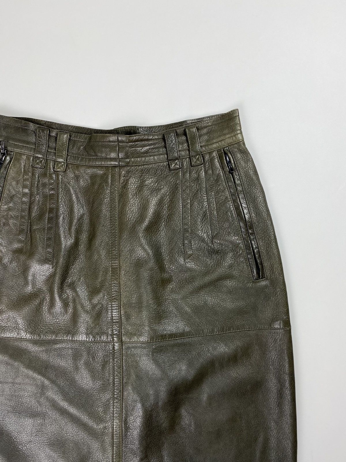 Jil Sander × Vintage Jil Sander vintage ladies leather skirt size 40 Size 27" / US 4 / IT 40 - 23 Thumbnail