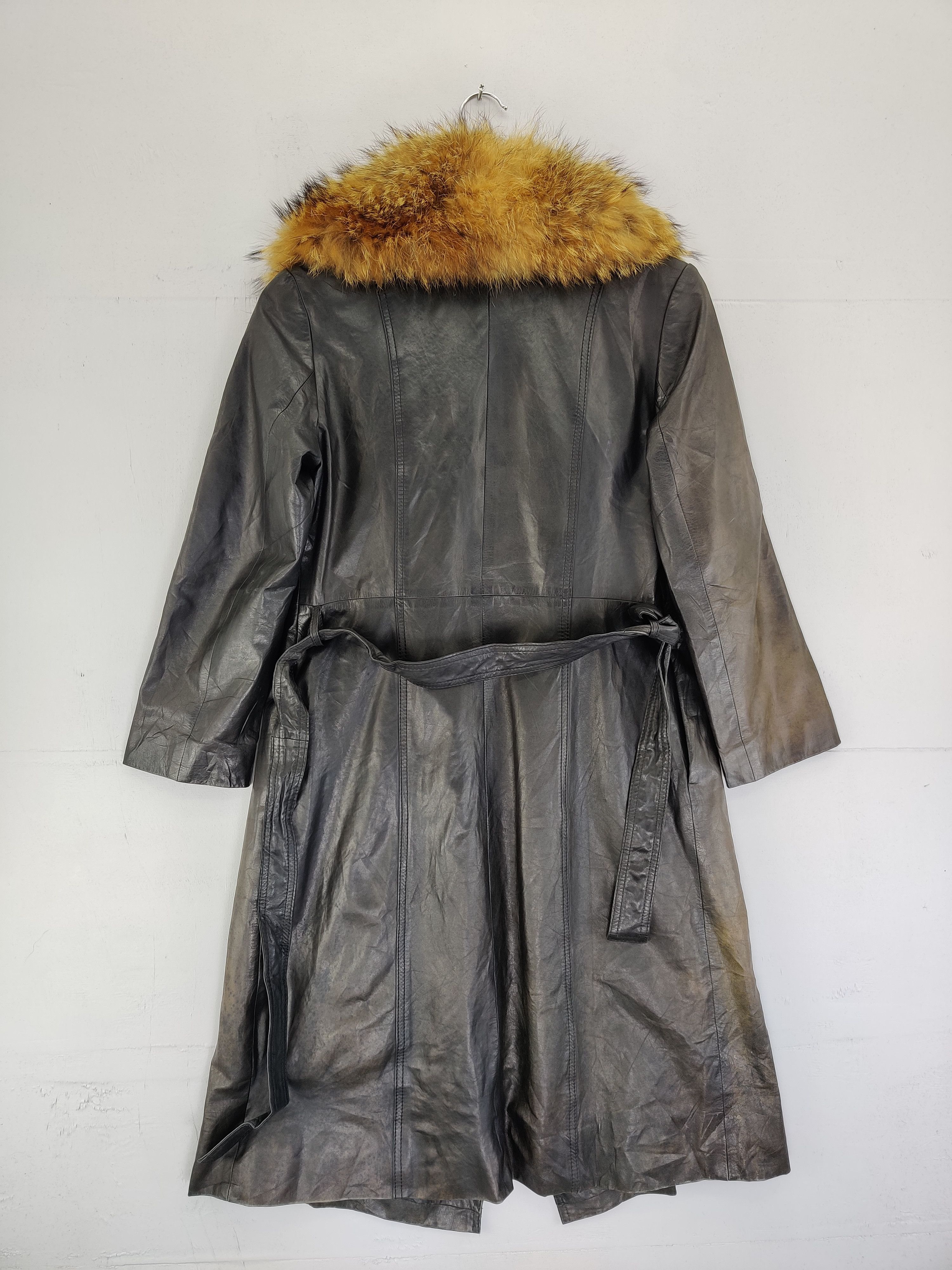 Japanese Brand Vintage Anap Leather Trench Coat Faux Fur Long Coat Size US S / EU 44-46 / 1 - 8 Thumbnail