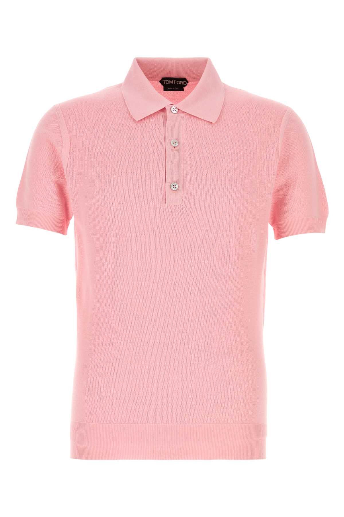 Tom Ford Pink Piquet Polo Shirt Size US L / EU 52-54 / 3 - 1 Thumbnail