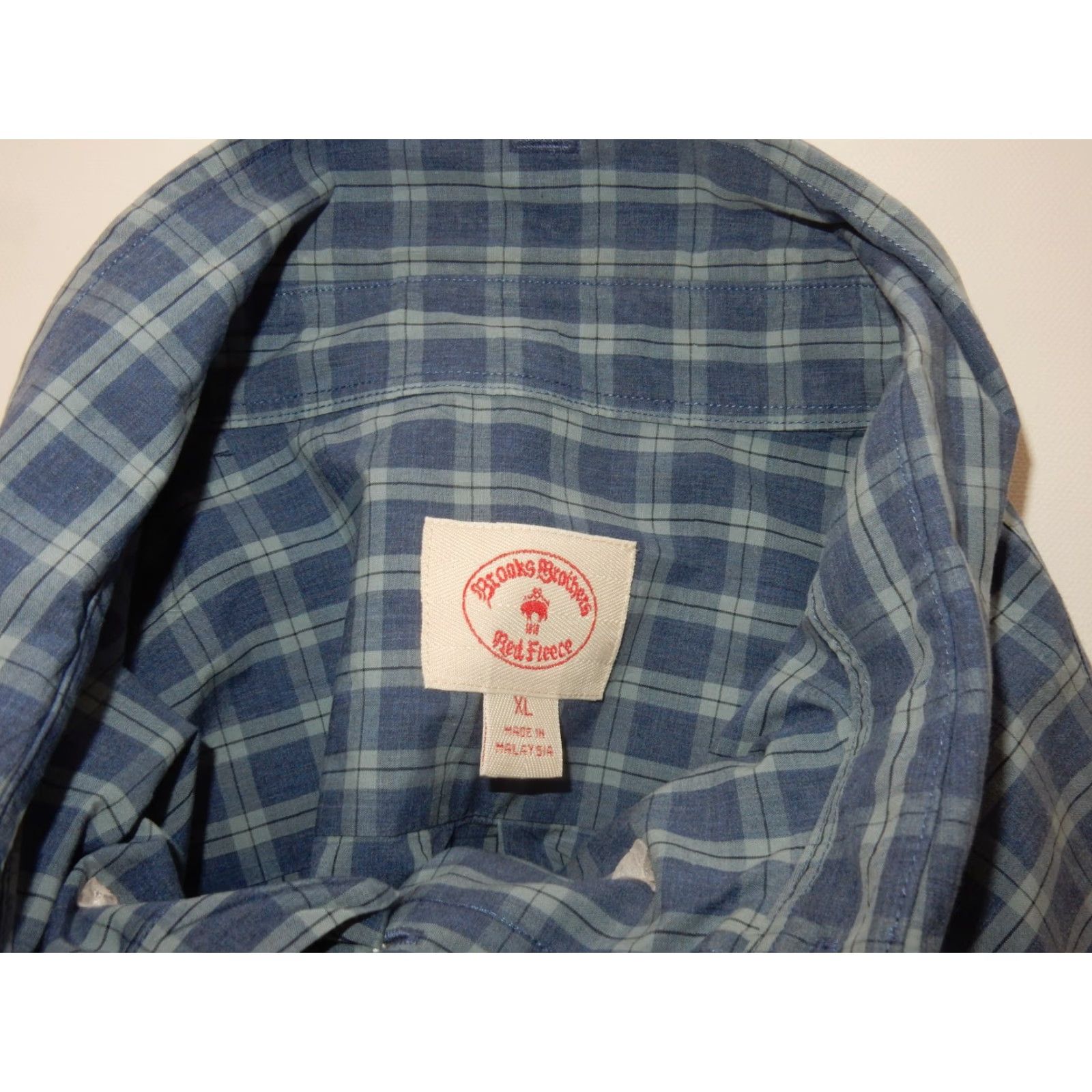 Brooks Brothers Brooks Brothers Shirt Button-Up Mens XL Plaid Blue Cotton Long Sleeve Button Front Shirt T Shirt? Size US XL / EU 56 / 4 - 5 Thumbnail
