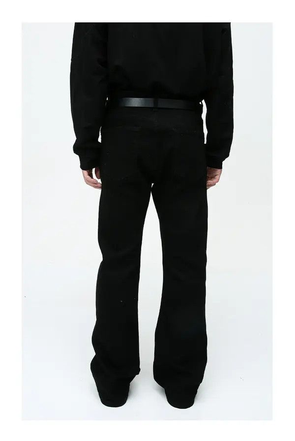 Japanese Brand Kuroda x Mita Simple black slim-fit stretch bootcut jeans Size US 32 / EU 48 - 5 Thumbnail