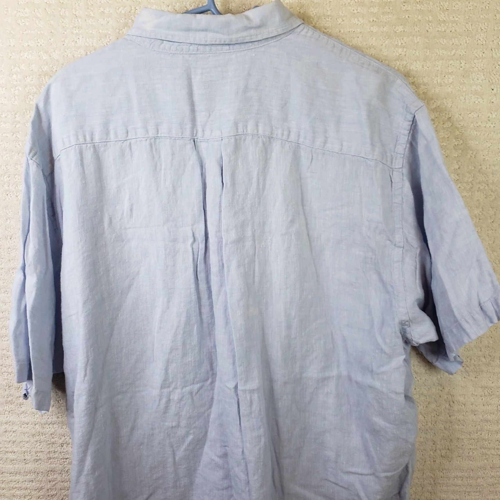 Brooks Brothers Brooks Brothers Sport 100% Linen Shirt Men's XL Blue Short S Button Collared Brown? Size US XL / EU 56 / 4 - 7 Thumbnail