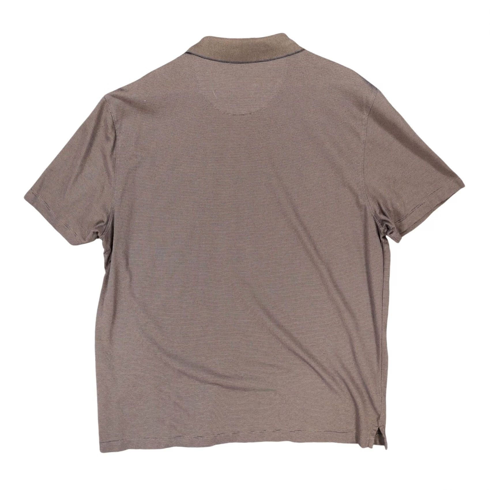 Van Heusen Van Heusen Polo Shirt Mens XL Brown Ribbed Texture Pocket Short Sleeve Size US XL / EU 56 / 4 - 2 Thumbnail