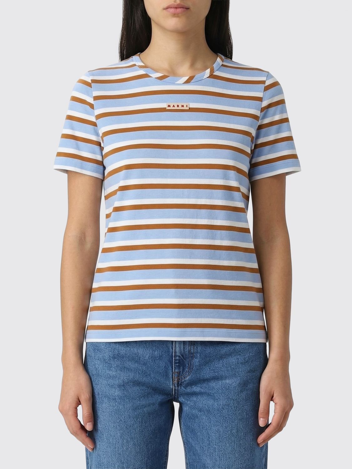 Marni Marni T-Shirt Woman Blue Size XS / US 0-2 / IT 36-38 - 1 Thumbnail
