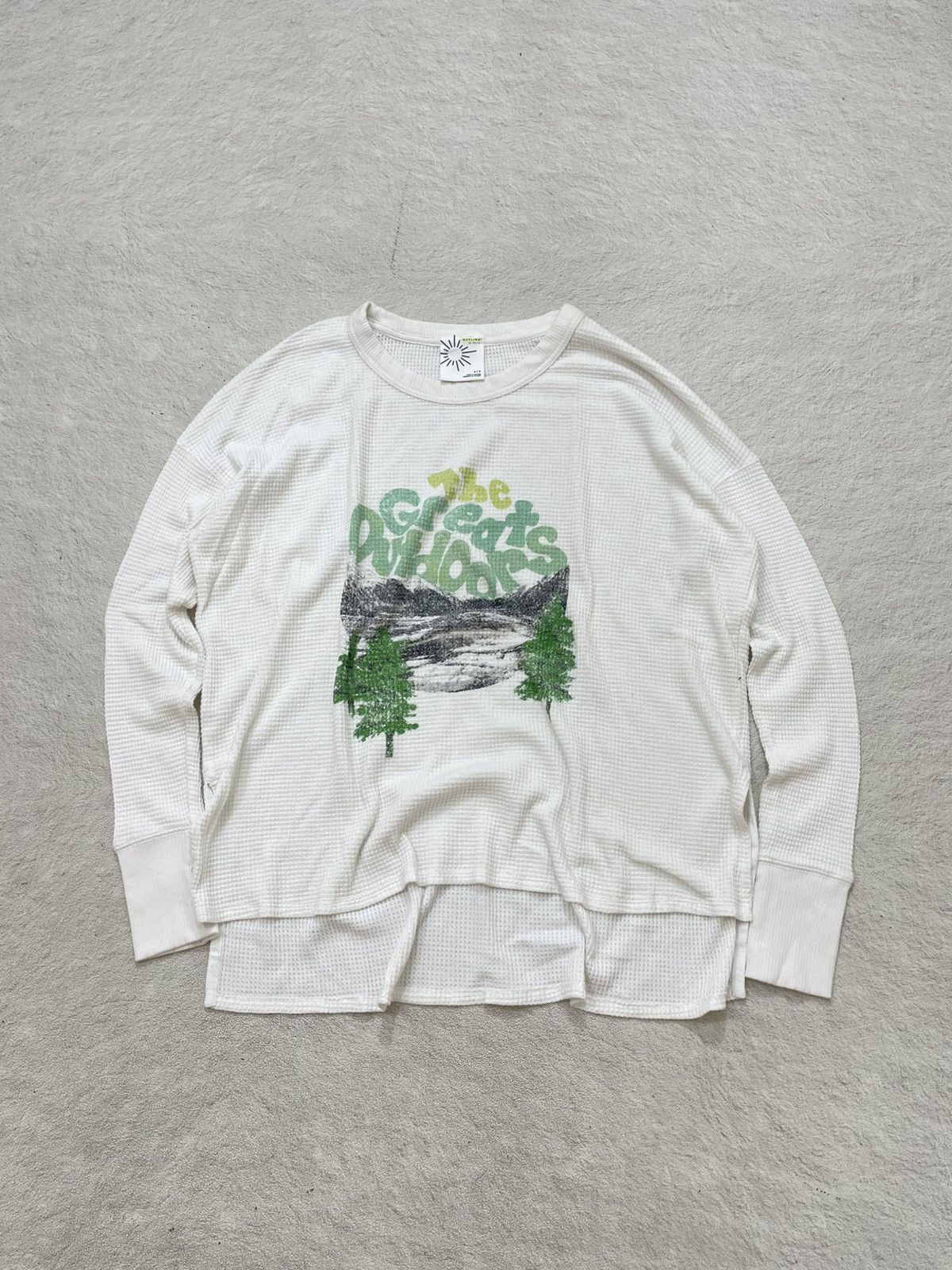 00s Outdoor Graphic Y2K Hysteric Waffle Thermal Long Sleeve