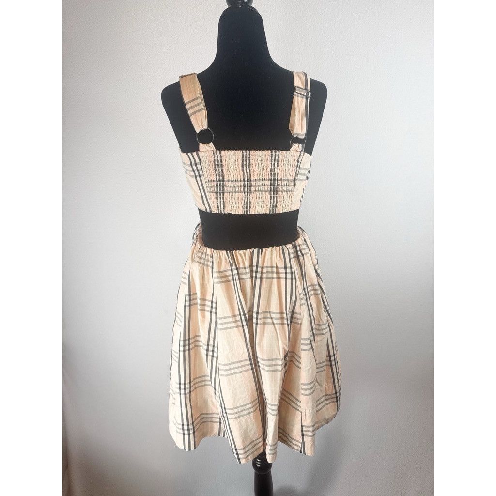 Free People NWOT Free People $138 Plaid Cutout Mini Dress Size Small Size S / US 4 / IT 40 - 7 Thumbnail