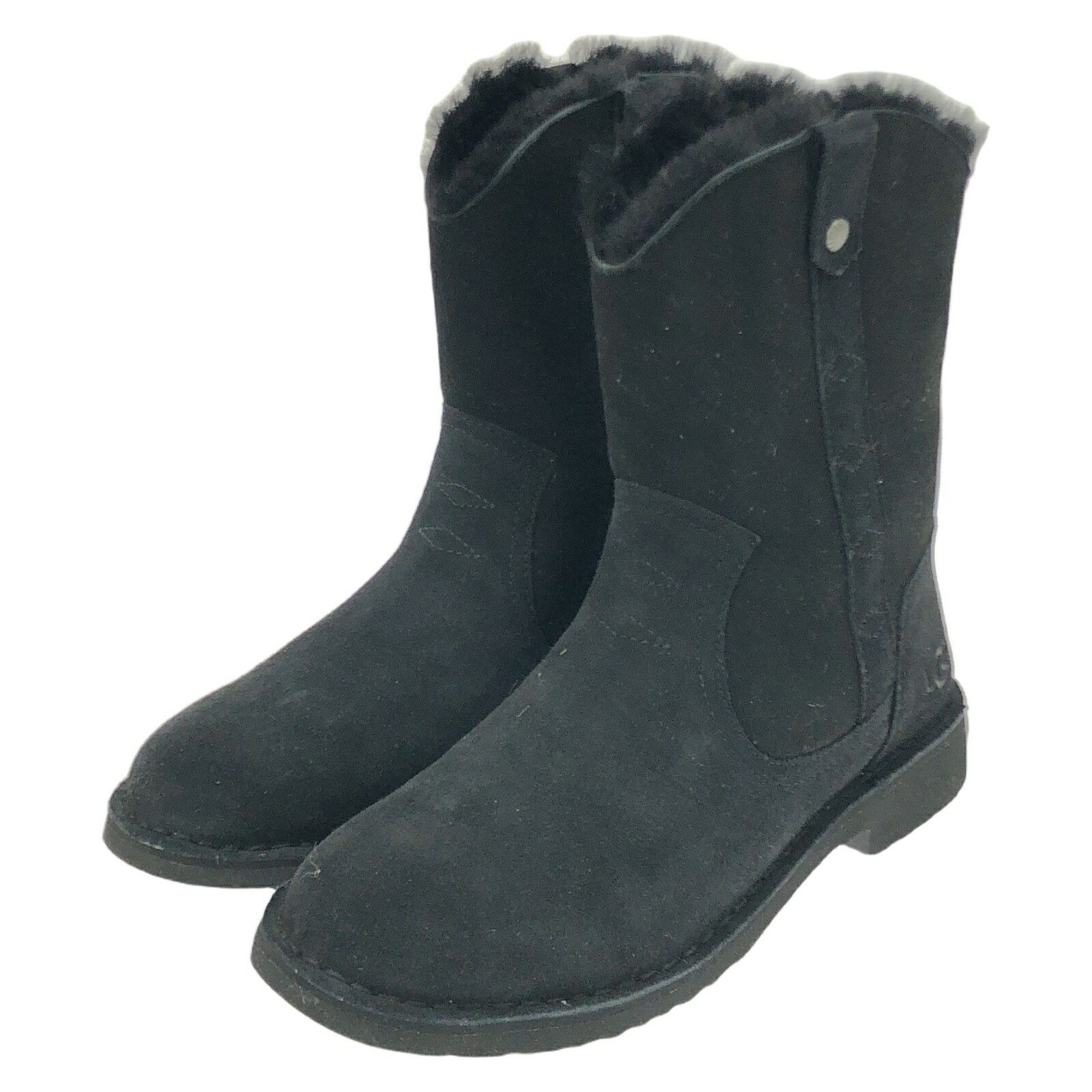 Other Ugg Larker Mouton Boots Natural Material Shoes in Black, Women's
