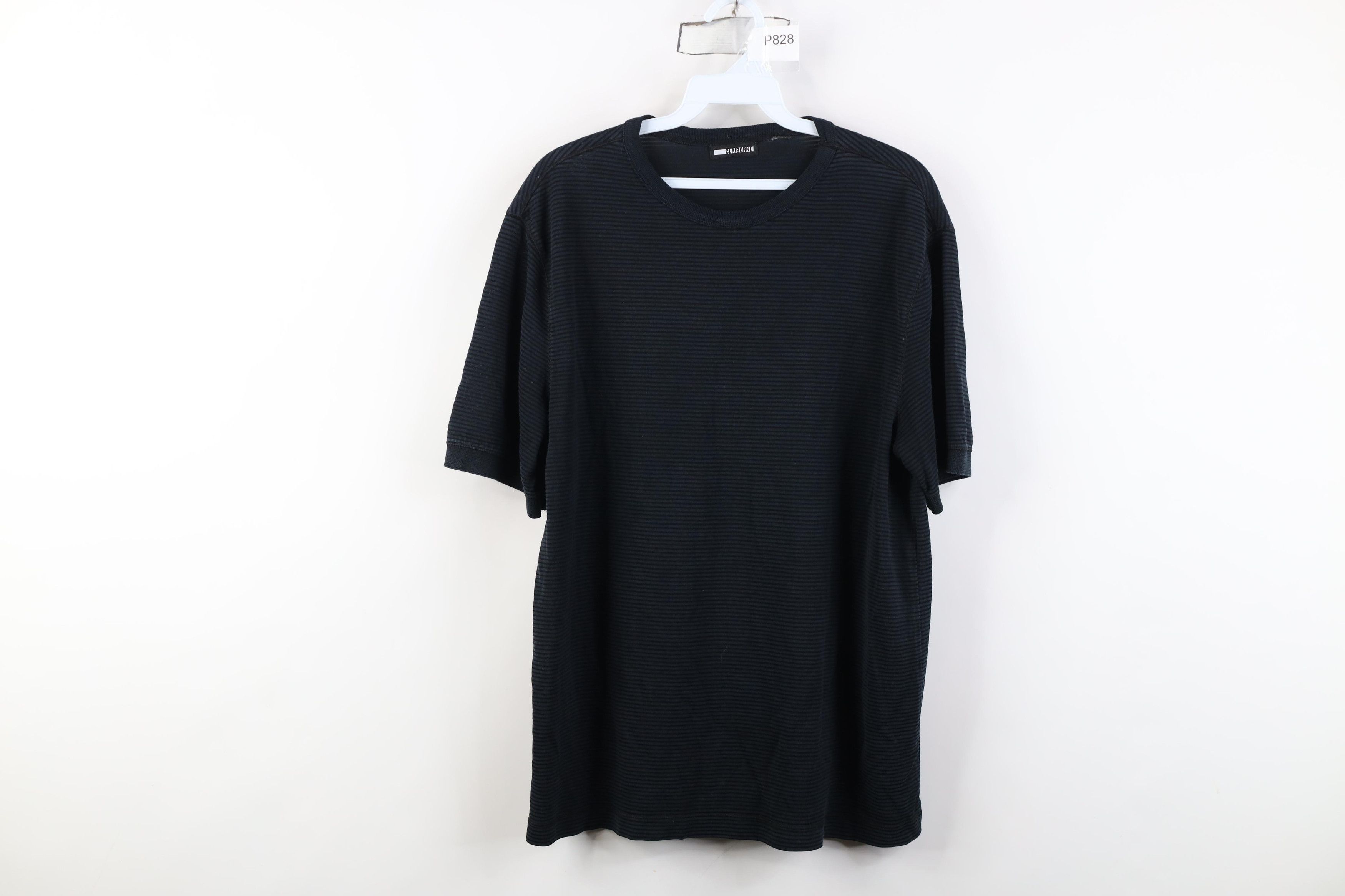 Vintage Vintage 90s Streetwear Ribbed Knit Ringer T-Shirt Black Size US M / EU 48-50 / 2 - 1 Thumbnail