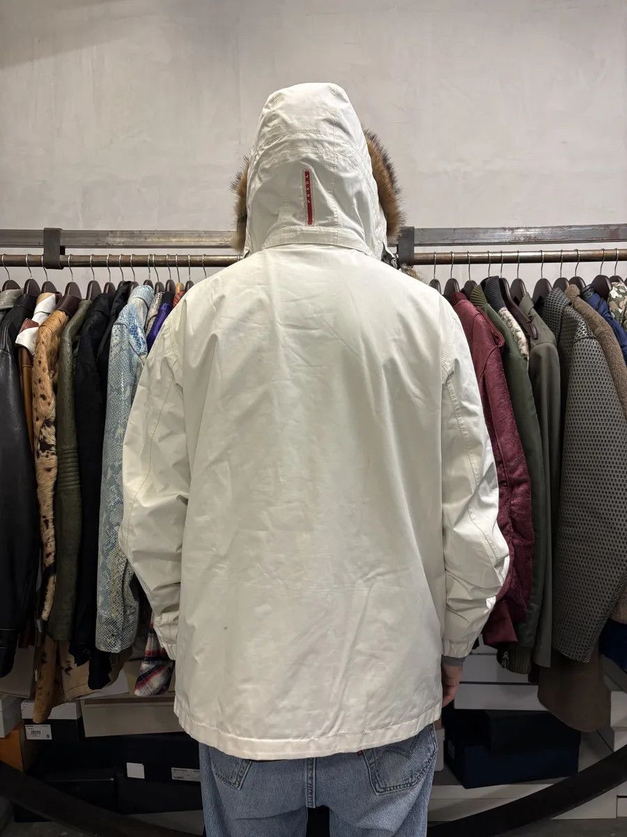 Prada AW2006 Prada Cream Beige White Utility Fur Hooded Jacket Size US L / EU 52-54 / 3 - 4 Thumbnail