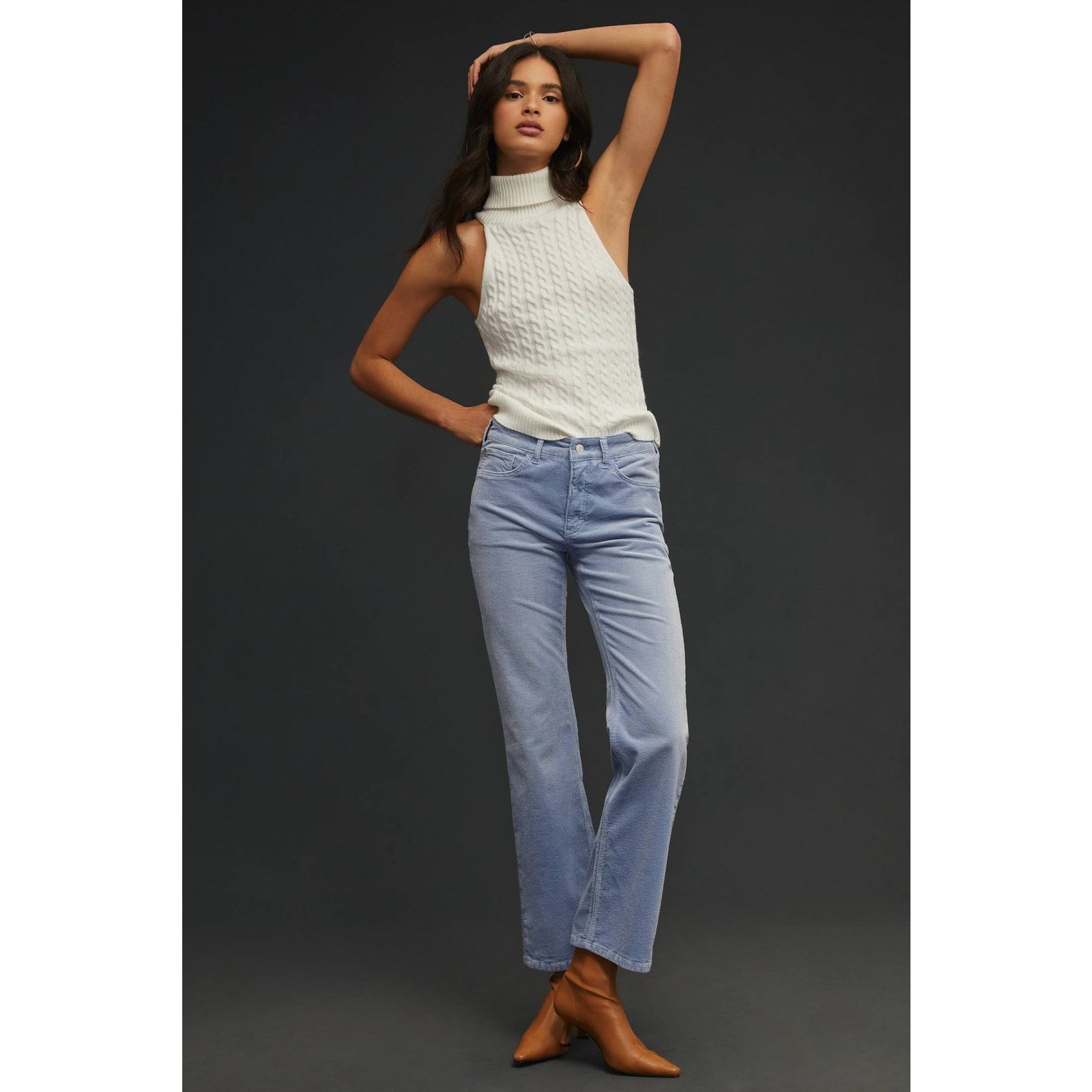 Anthropologie Anthropologie The Yaya Mid-Rise Crop Flare Corduroy J23T Size 23" - 1 Thumbnail