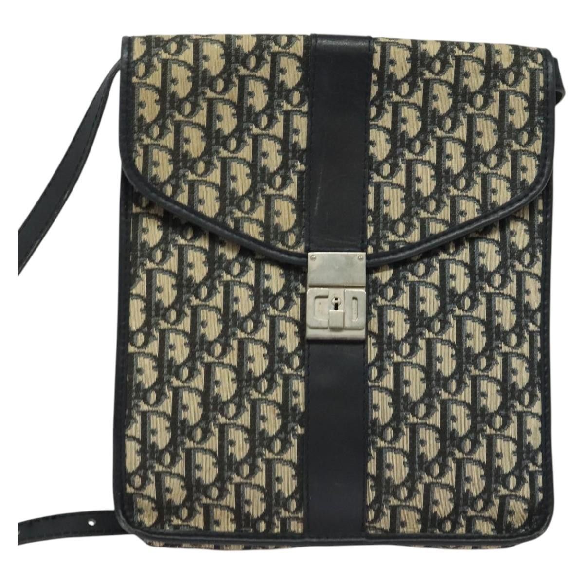 Dior DIOR Trotter Canvas Shoulder Bag Navy Silver Size ONE SIZE - 2 Thumbnail