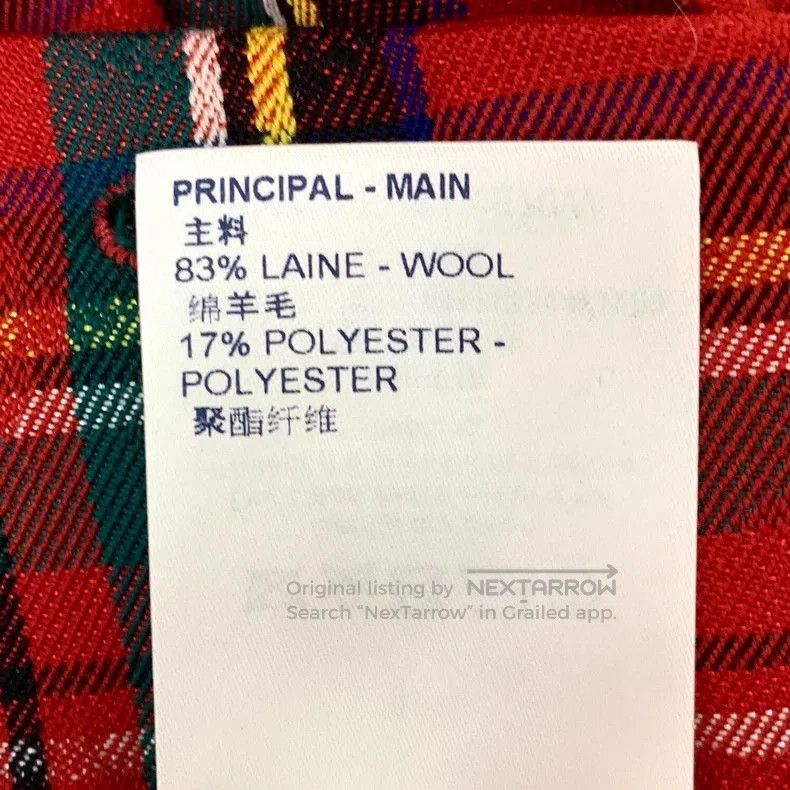 Louis Vuitton Louis Vuitton size s Red check worsted wool pleated skirt Size 24" / US 00 / IT 34 - 7 Thumbnail