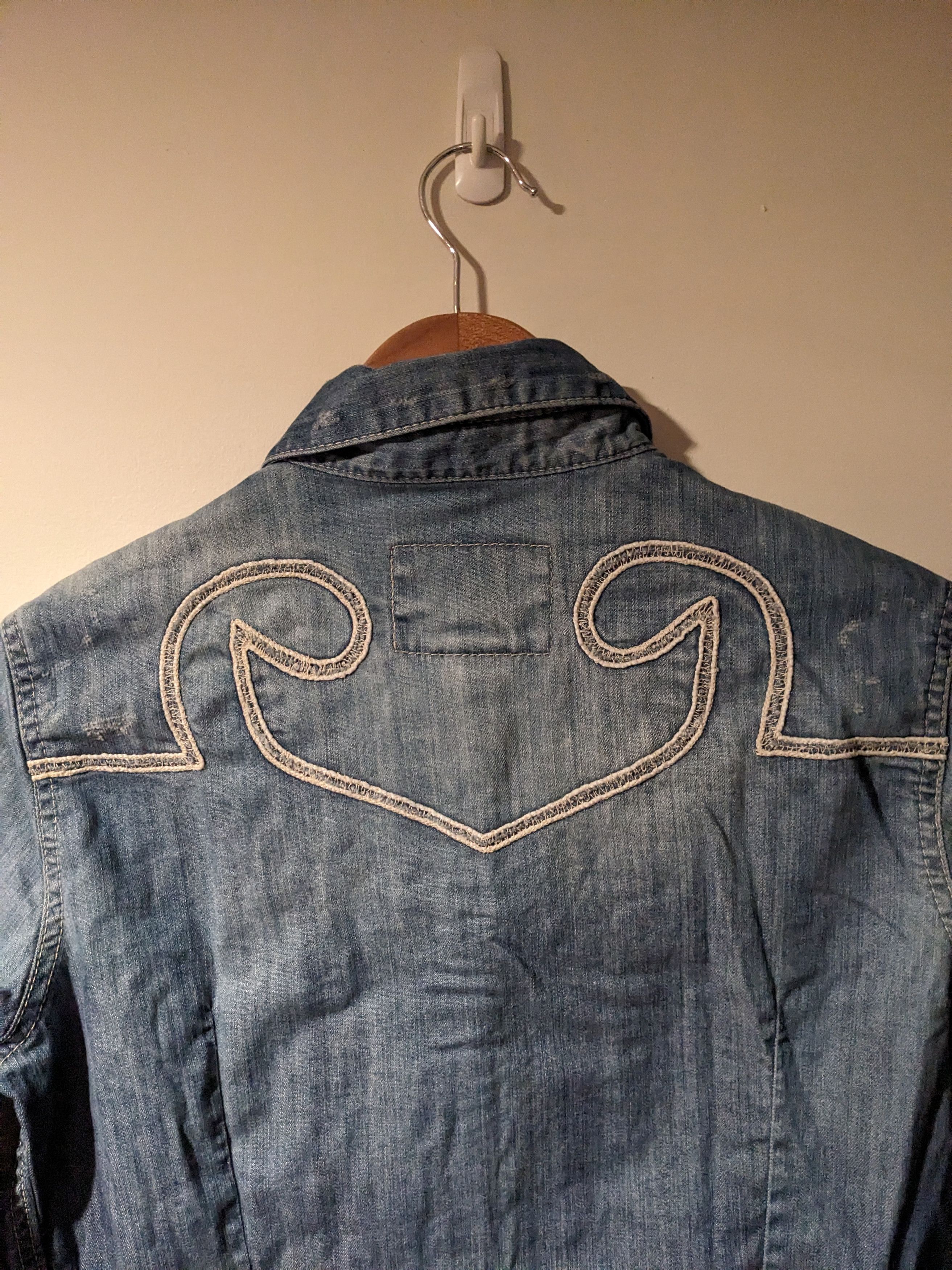 True Religion × Vintage Vintage 90s True Religion Pearl Snap Womans Large Shirt Size L / US 10 / IT 46 - 10 Thumbnail