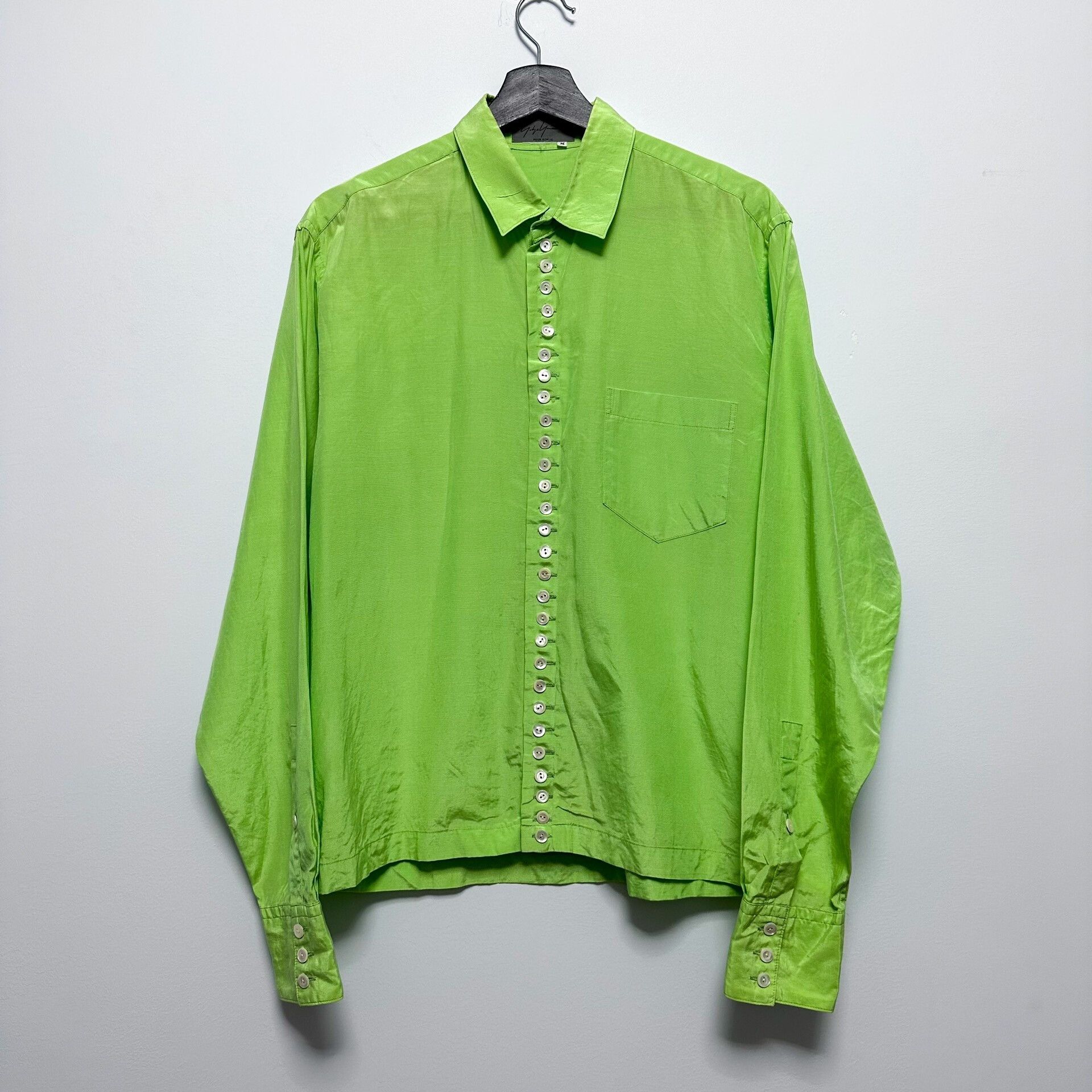 Yohji Yamamoto Yohji Yamamoto Green Button-Up Shirt Size US M / EU 48-50 / 2 - 1 Thumbnail