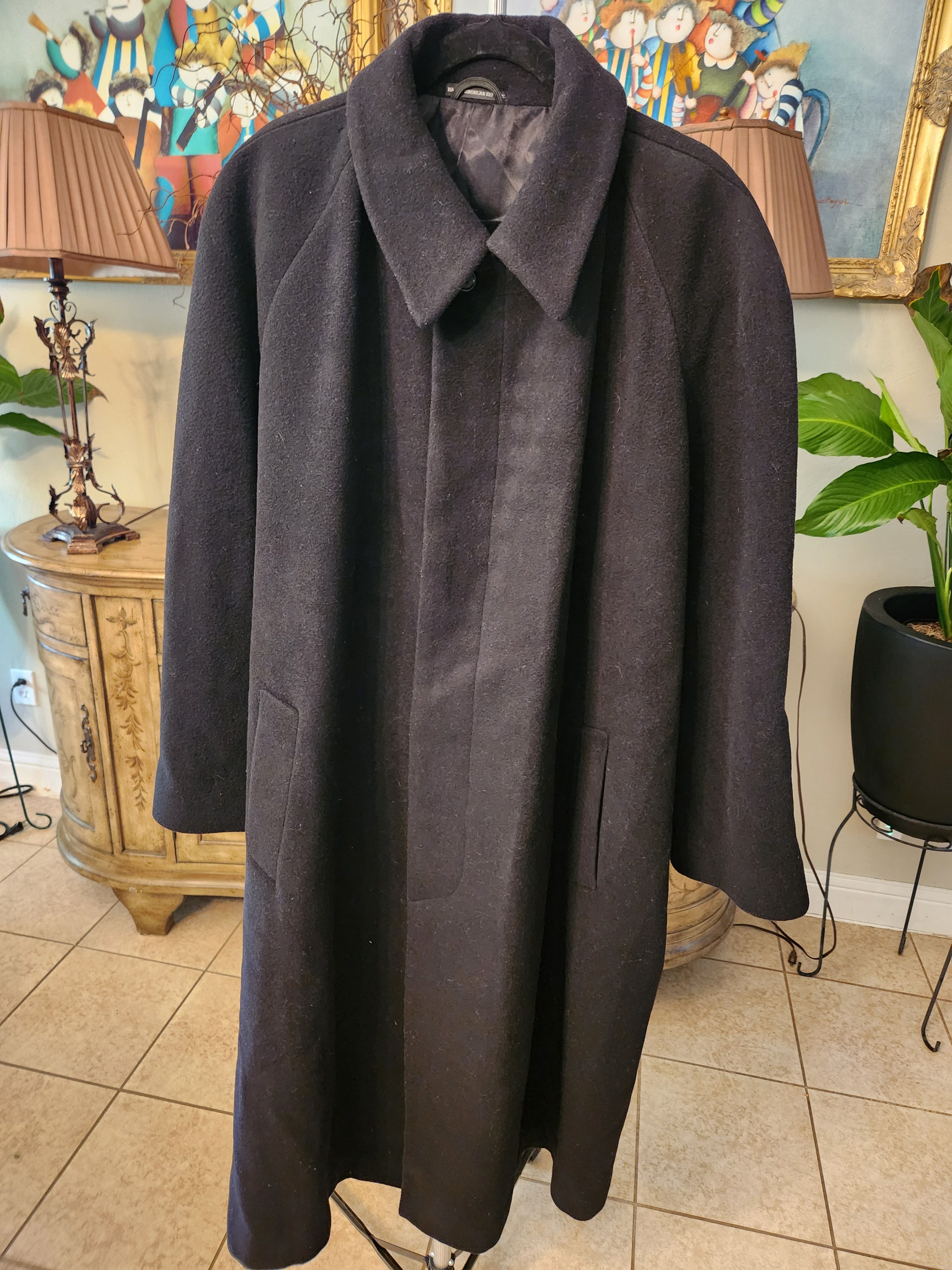 Vintage Vintage 80's Cricketeer Men's 100% Wool Black Overcoat Size US XXL / EU 58 / 5 - 1 Thumbnail