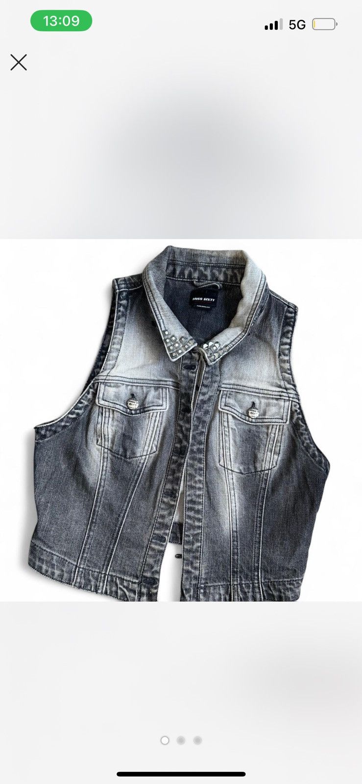 Miss Sixty denim jacket studded collar Size S / US 4 / IT 40 - 1 Thumbnail