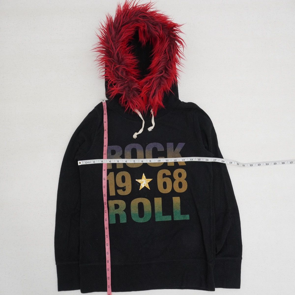 If Six Was Nine Vintage Rock Roll 1968 Red Fur Hoodie Ifsixwasnine LGB Style Size US M / EU 48-50 / 2 - 8 Thumbnail