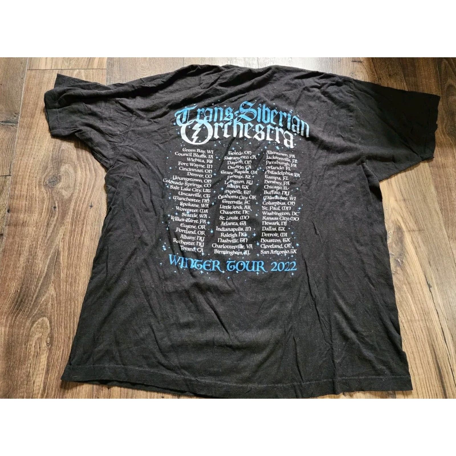 Gildan Trans-Siberian Orchestra Shirt 2XL Black Tour 2022 Concert Double Sided Mens Size US XXL / EU 58 / 5 - 2 Thumbnail