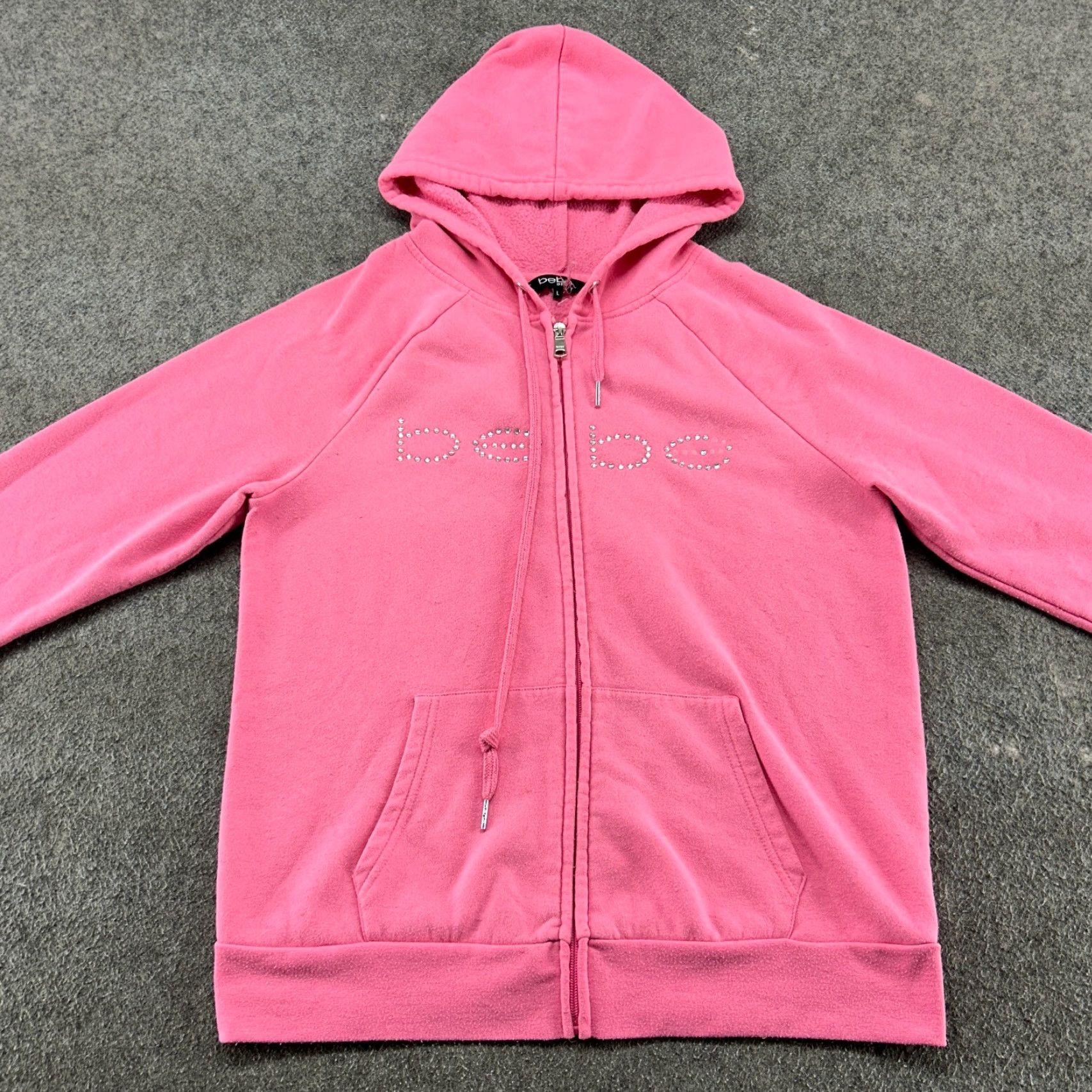 Bebe Bebe Sport Hoodie Womens L Pink Full Zip Sweatshirt Fleece Spellout Logo Bling Hoodie Sweatshirt Logo Bling Pink L Womens Mens Size L / US 10 / IT 46 - 4 Thumbnail
