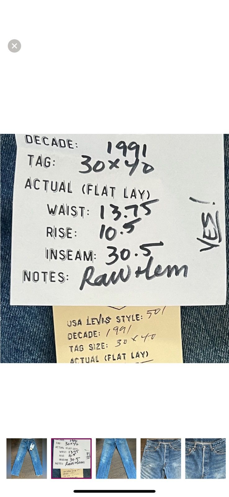 Levi's Vintage Clothing Vintage Levi 501 Size 26" / US 2 / IT 38 - 3 Thumbnail