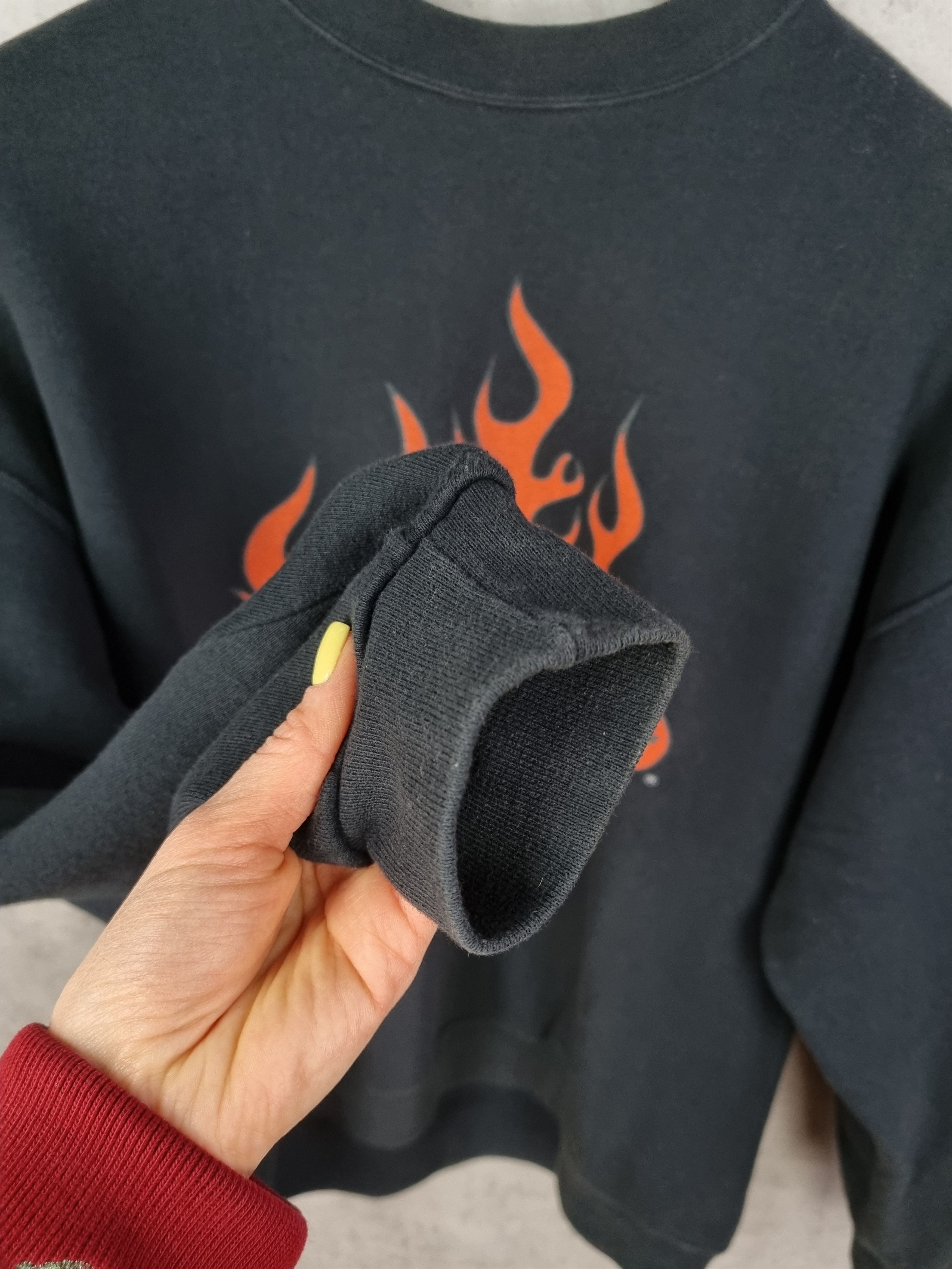Vintage Death Dealer Flames Fire Sweatshirt Thrasher style