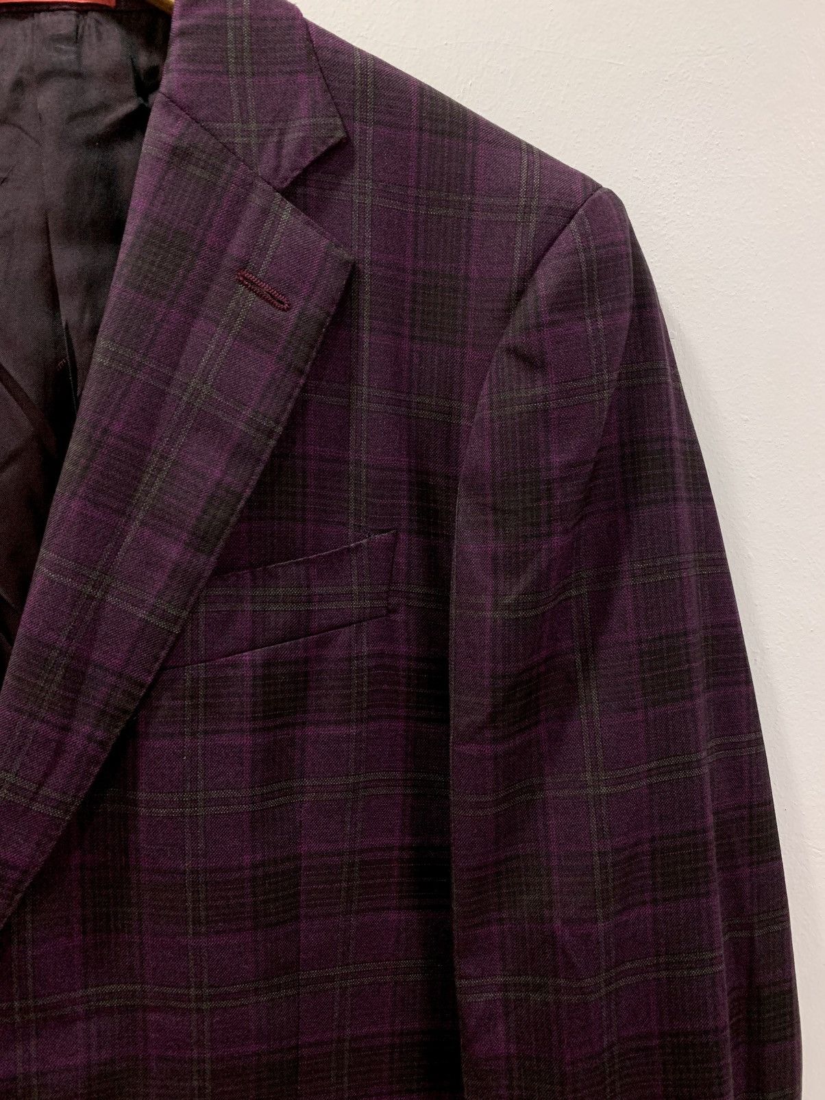 Isaia Napolii ISAIA NAPOLI GREGORY PLAID PATTERN TAILORED JACKET Size 46R - 3 Thumbnail