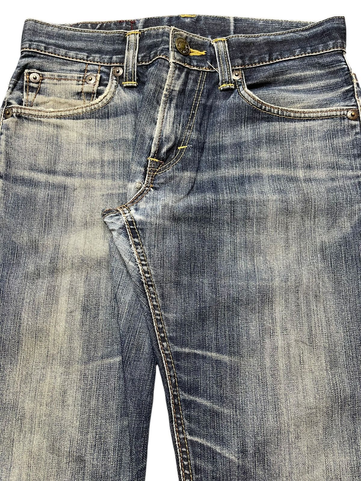 Vintage 90s Edwin Japan 502 Faded Wash Distress Jeans