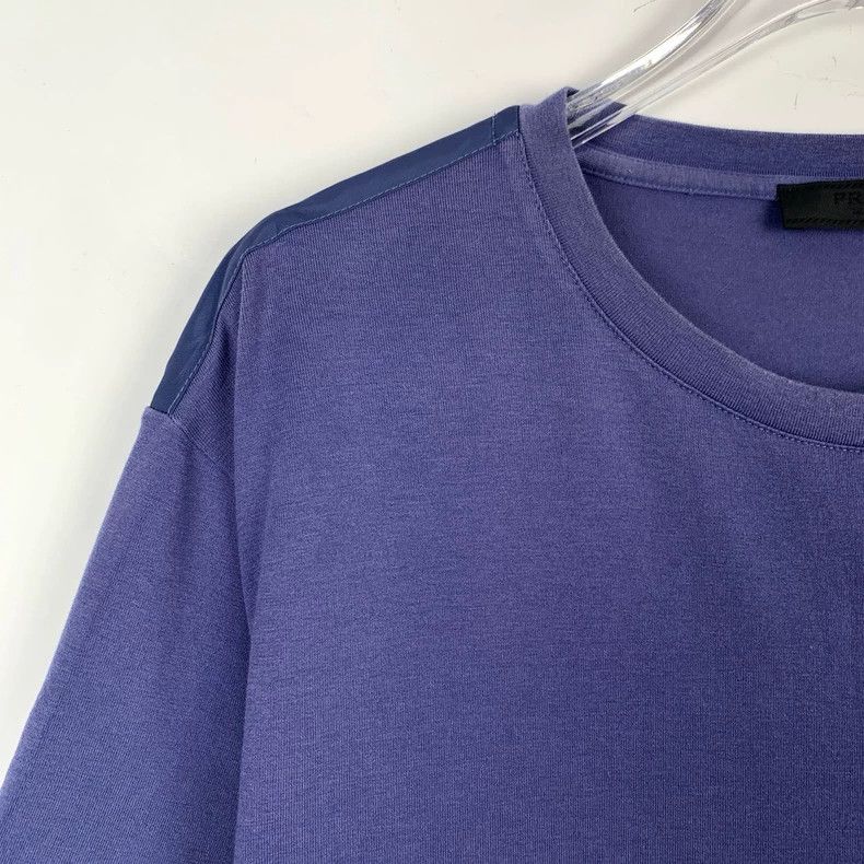 Prada Prada Logo letter round neck dark blue cotton short-sleeved Size US XXL / EU 58 / 5 - 3 Thumbnail