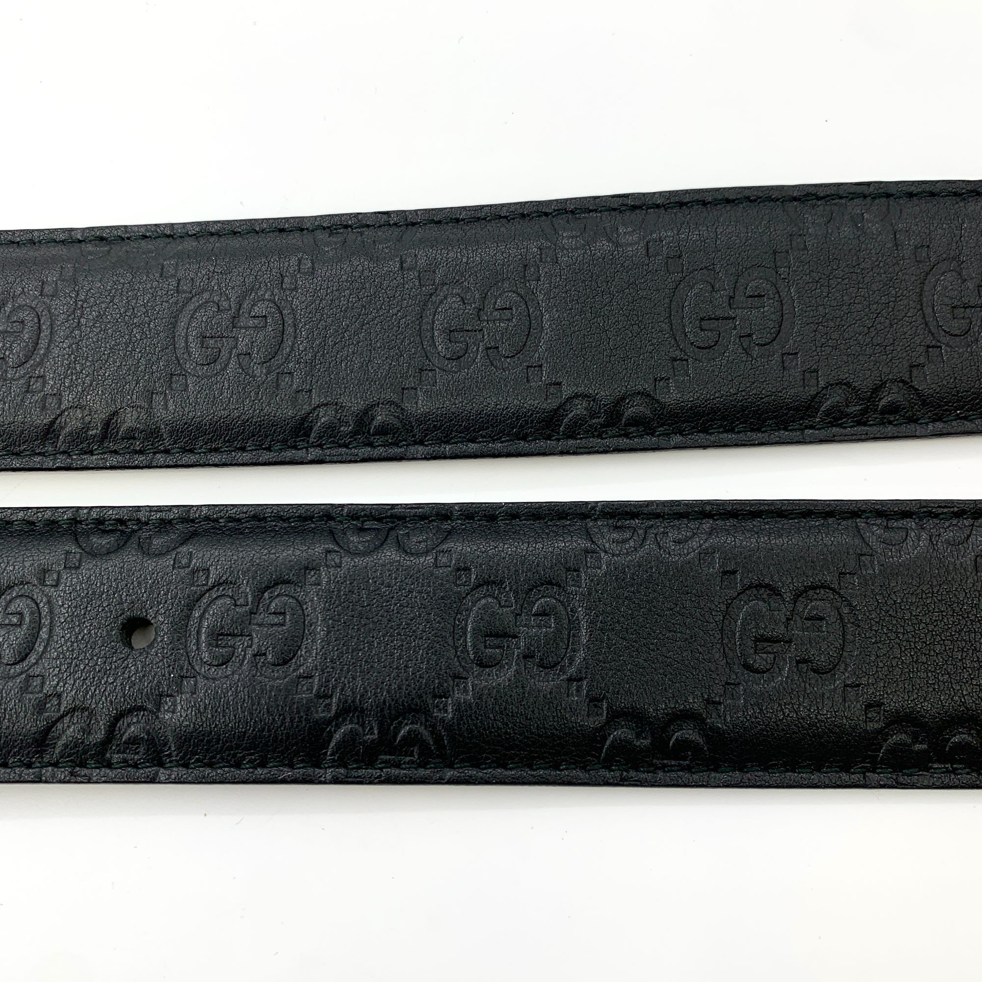 Gucci Gucci Black Logo Print Smooth Buckle Belt (97*3cm) Size ONE SIZE - 7 Thumbnail