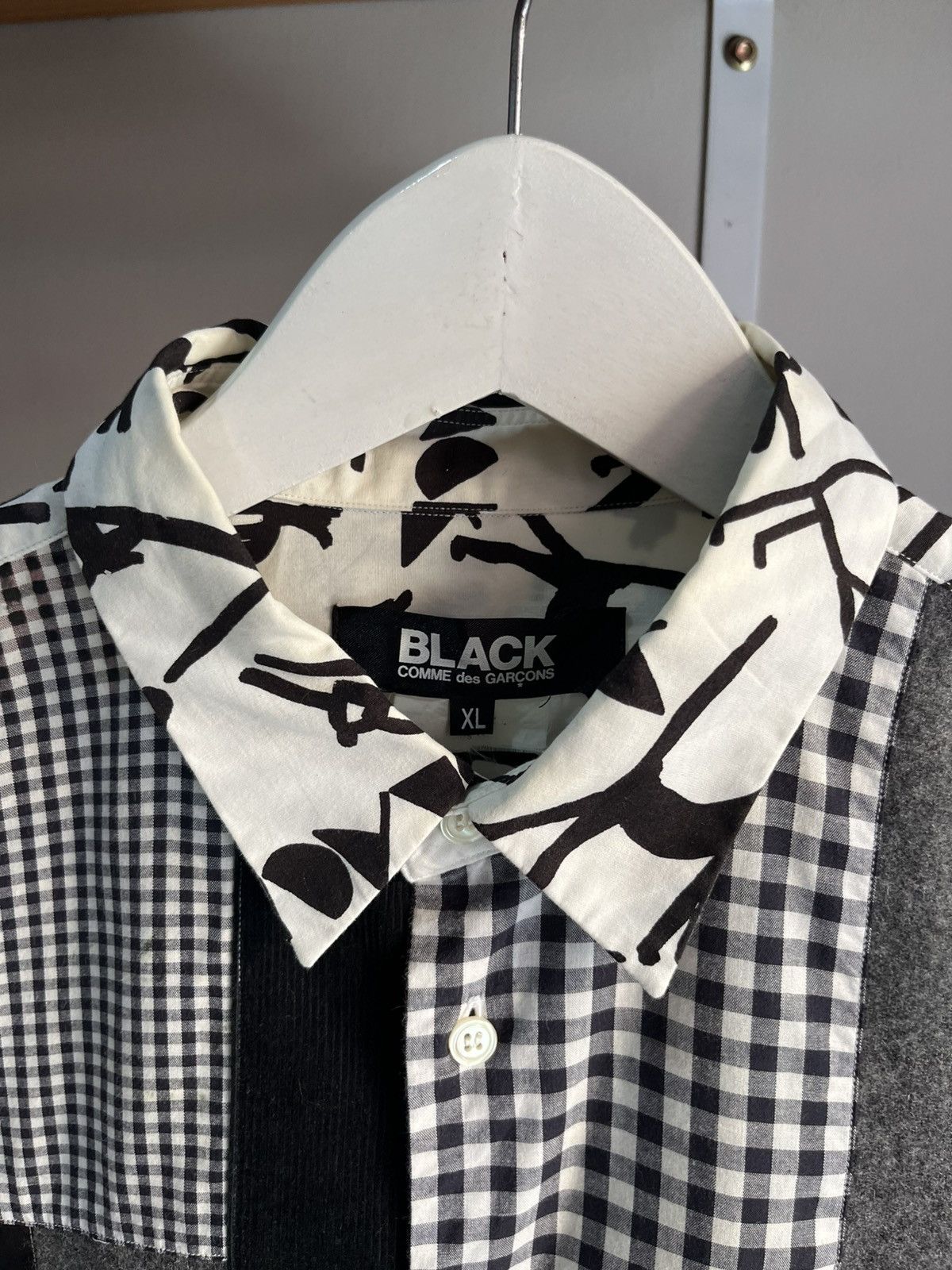 Comme des Garcons Black Comme des Garçons cut & saw shirt corduroy/nylon/linen Size US XL / EU 56 / 4 - 4 Thumbnail