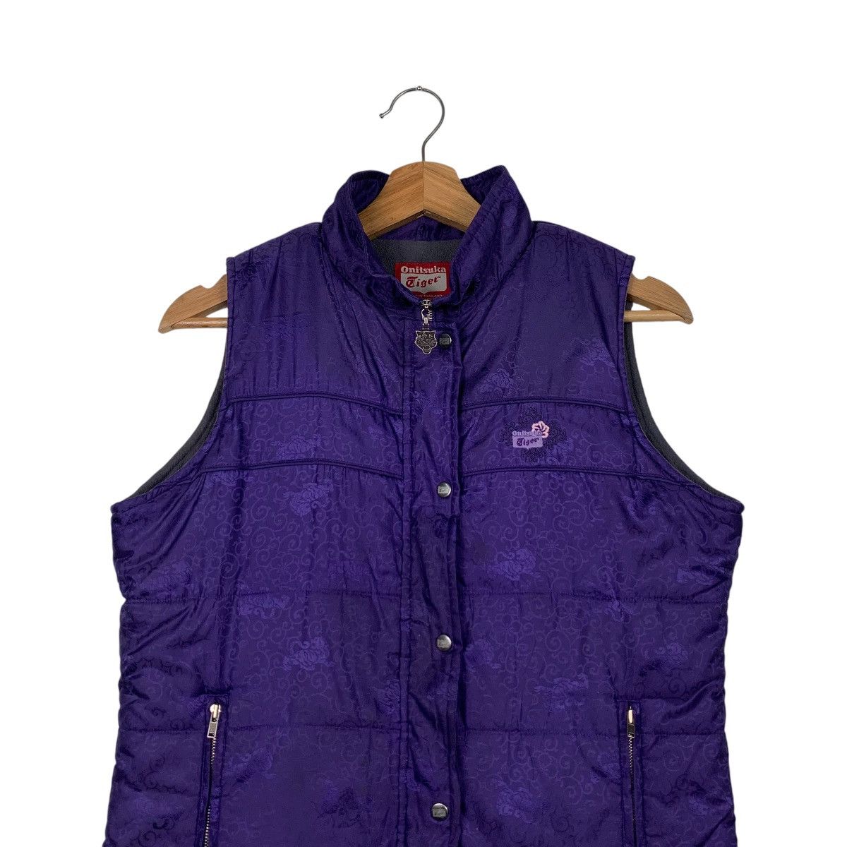 Asics ONITSUKA TIGER Purple Puffer Vest #2345-C105 Size S / US 4 / IT 40 - 2 Thumbnail