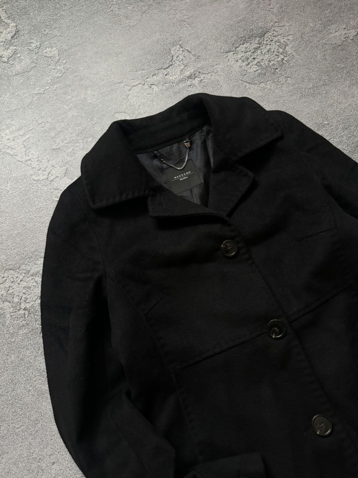 MAX&Co. × Max Mara × Weekend Max Mara Max Mara weekend black coat long jacket wool duffle Size M / US 6-8 / IT 42-44 - 2 Thumbnail