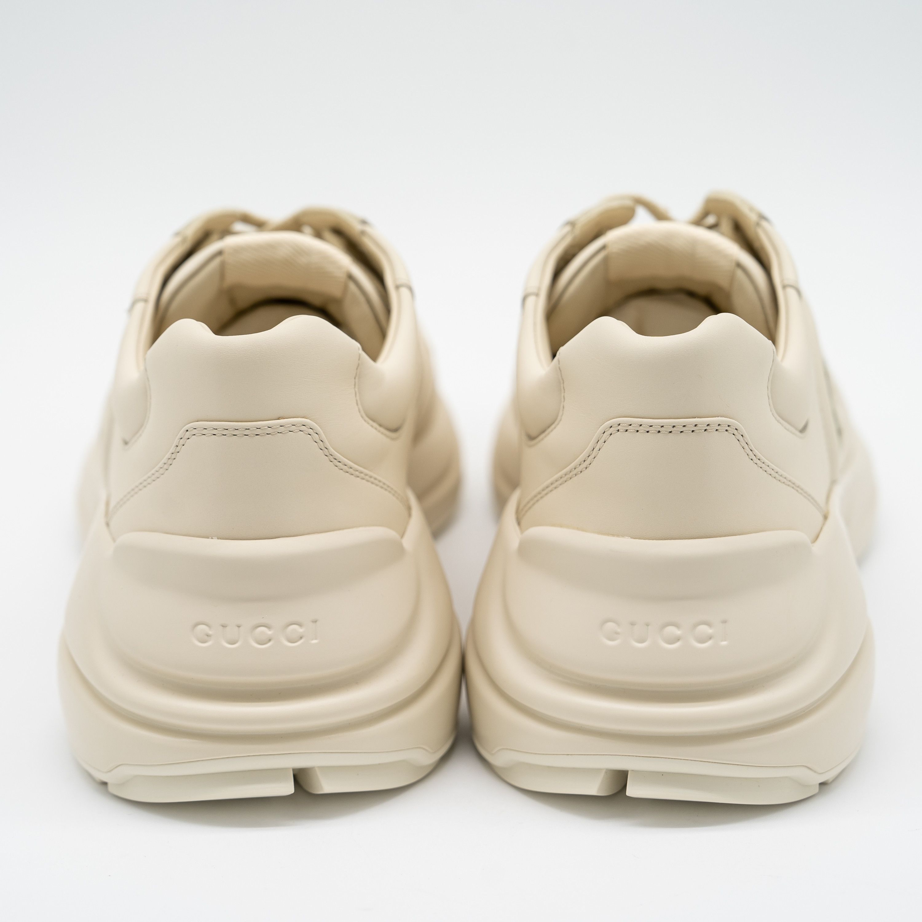 Gucci Gucci Rhyton Ivory Blue GG Cut Out Logo Leather Sneakers Size US 10 / EU 43 - 5 Thumbnail