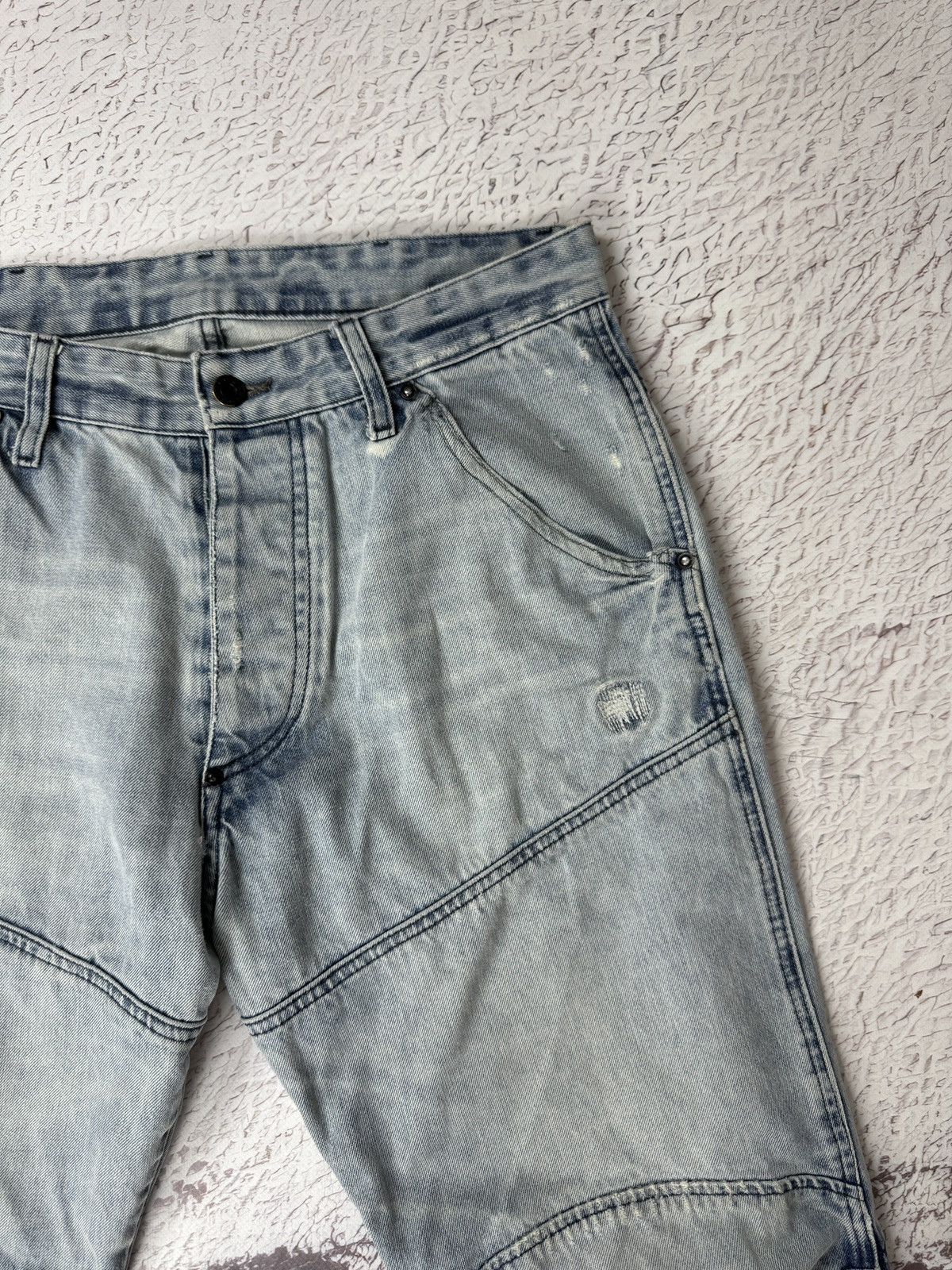 G-Star G-Star Raw Elwood vintage light blue double knee denim jeans Size US 32 / EU 48 - 9 Thumbnail