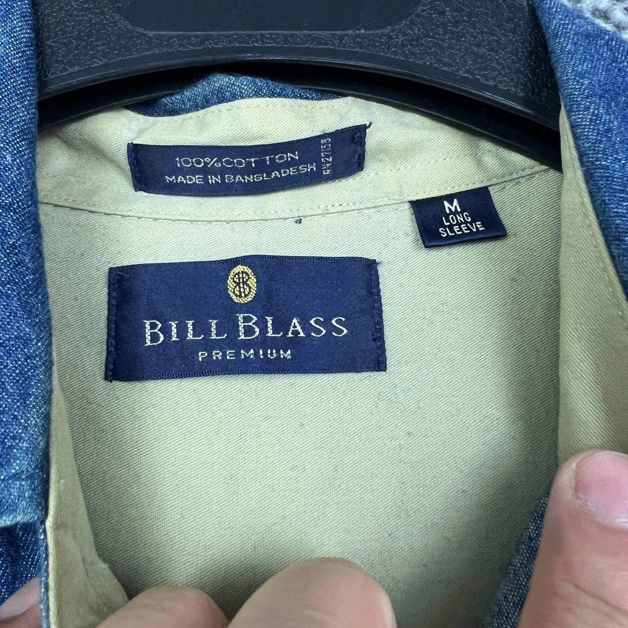 Bill Blass Bill Blass Premium Button Down Shirt Men M Blue Denim Cotton Size US M / EU 48-50 / 2 - 3 Thumbnail
