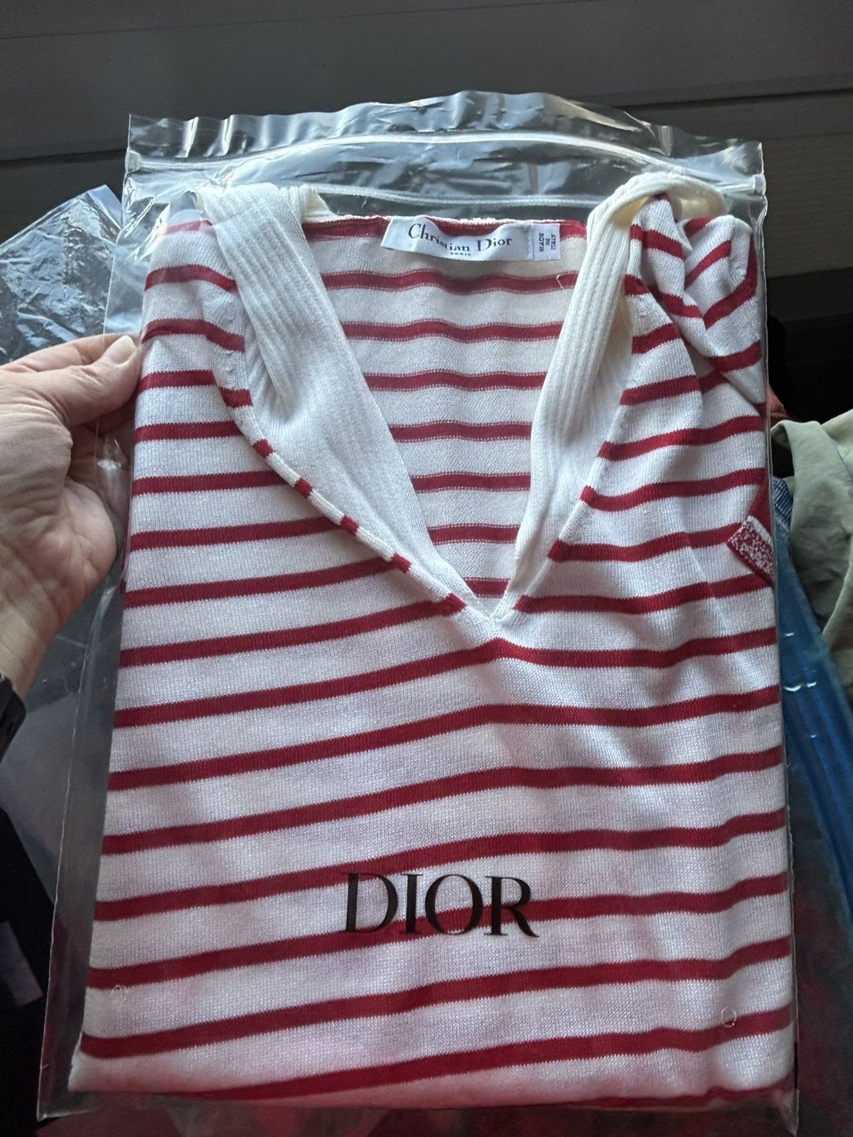 Dior Christian Dior Striped Silk & Cotton Hooded Sweater Size 38 Size S / US 4 / IT 40 - 9 Thumbnail