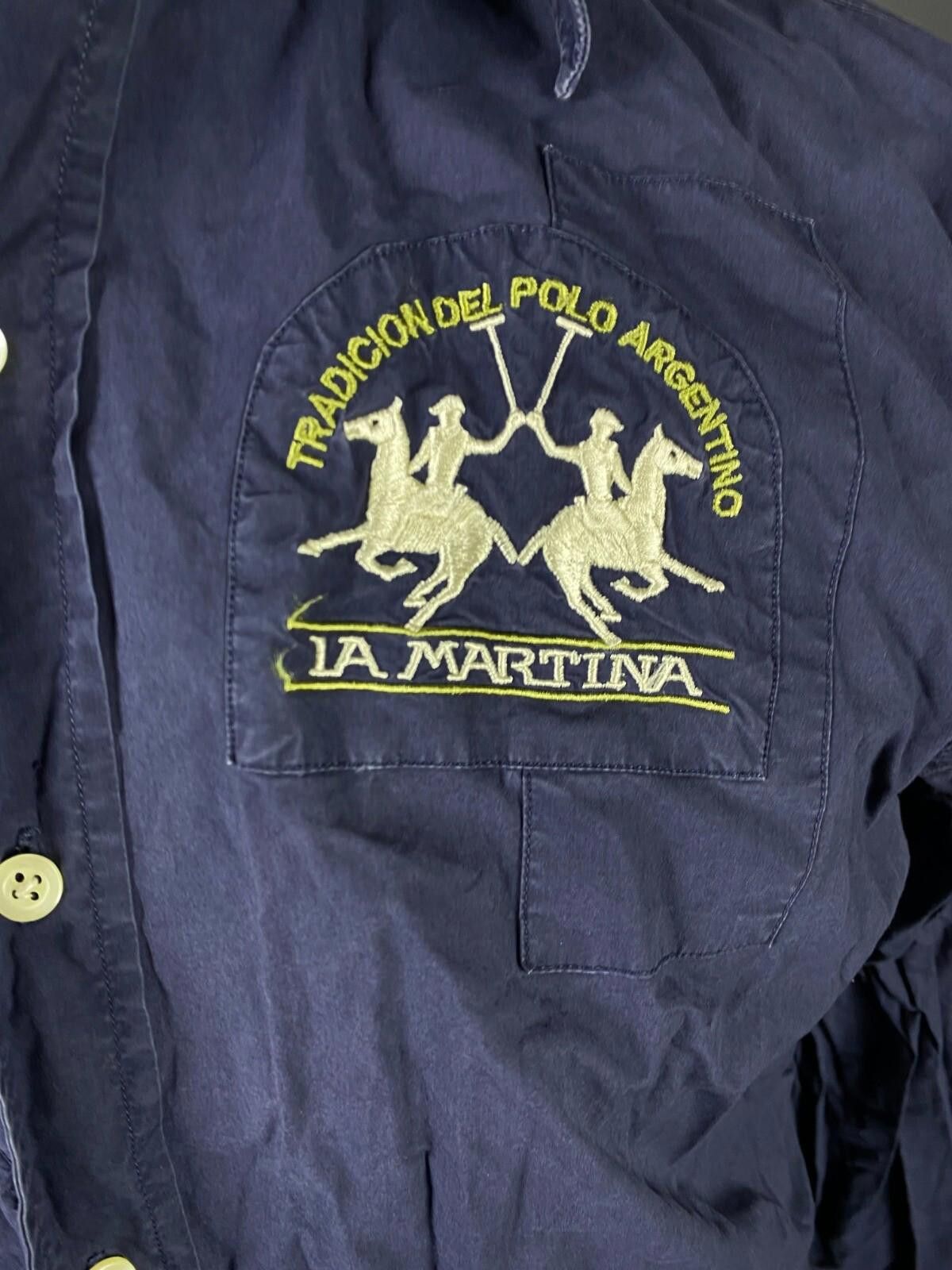 La Martina La Martina Buenos Aires Blue Desde Down Shirt Size 2XL Size US XXL / EU 58 / 5 - 5 Thumbnail