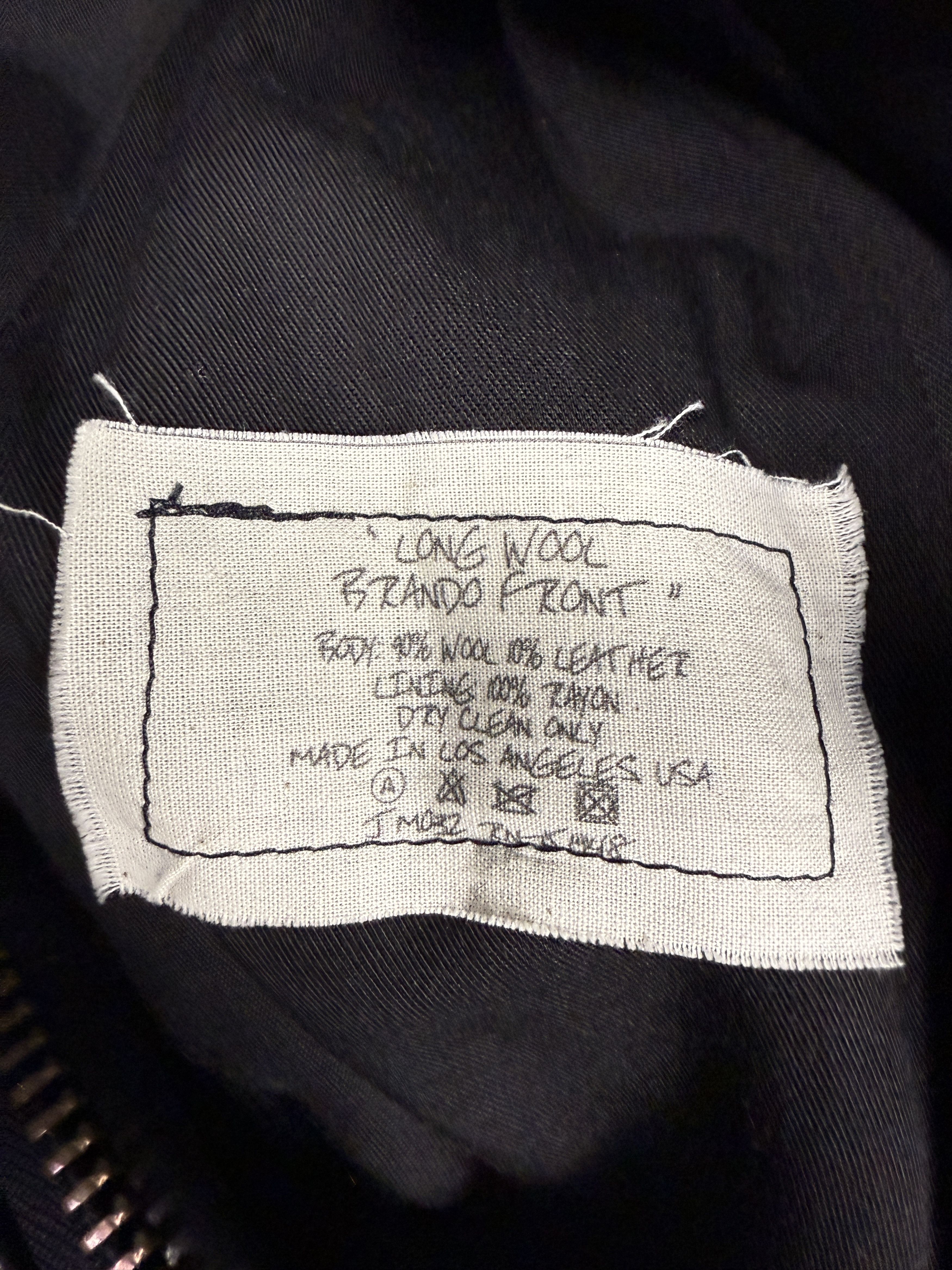 Greg Lauren $2850 Greg Lauren Long Leather / Wool Brando Front Coat Size US S / EU 44-46 / 1 - 9 Thumbnail