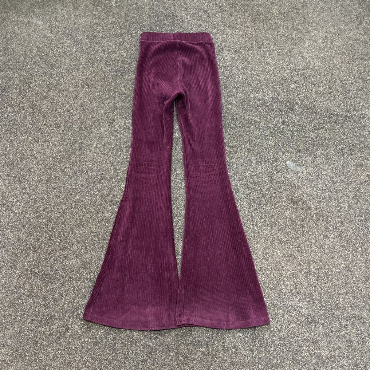 Vintage Vintage Y2K Flared Pants Purple Rave Aesthetic Archive Boxy Size 34" / US 12 / IT 48 - 1 Thumbnail